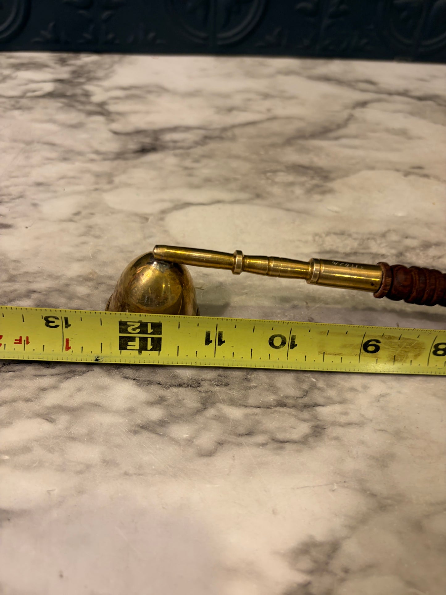 Candle Snuffer Brass and Wood