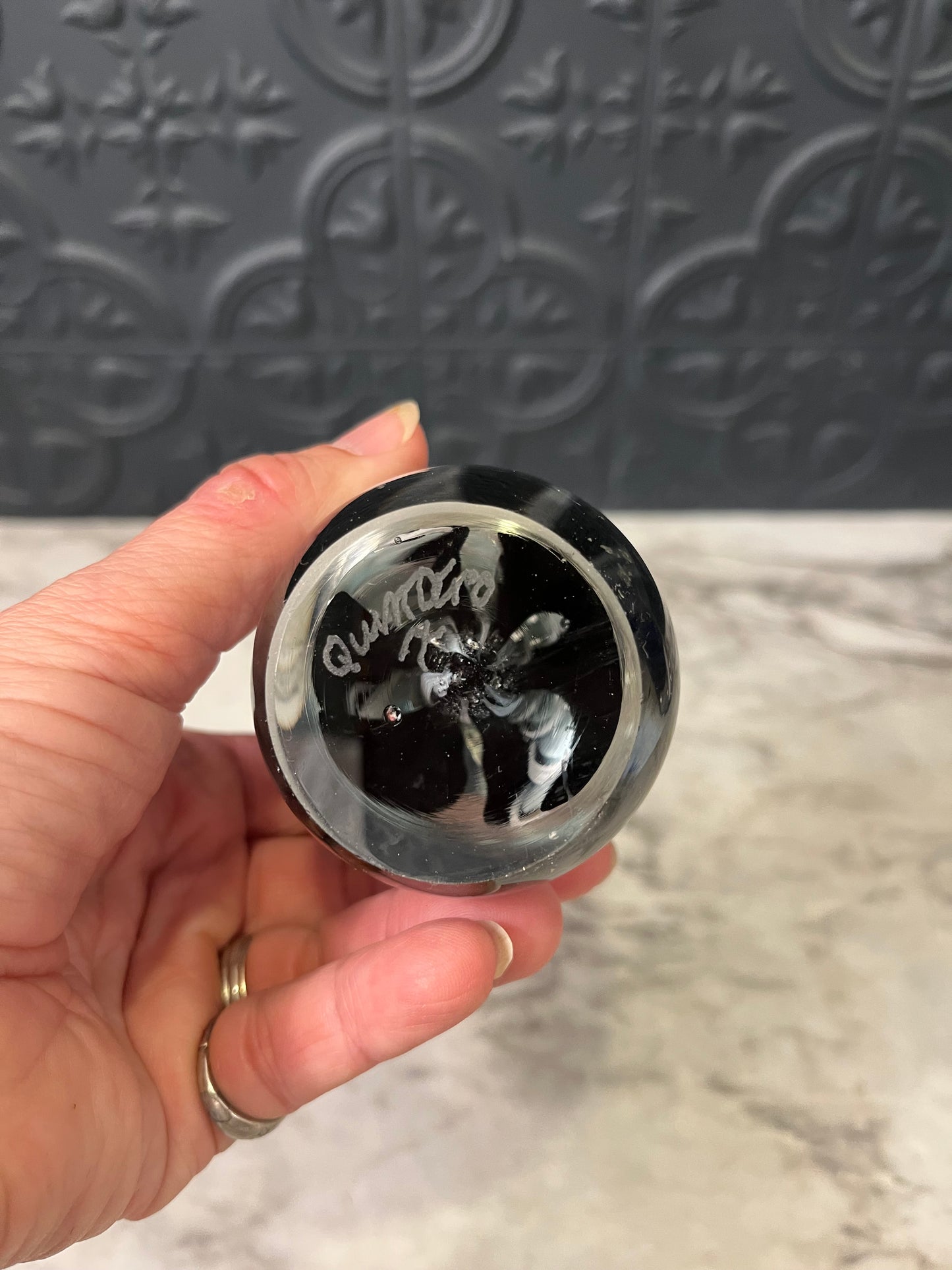 Glass Art Deco Paperweight