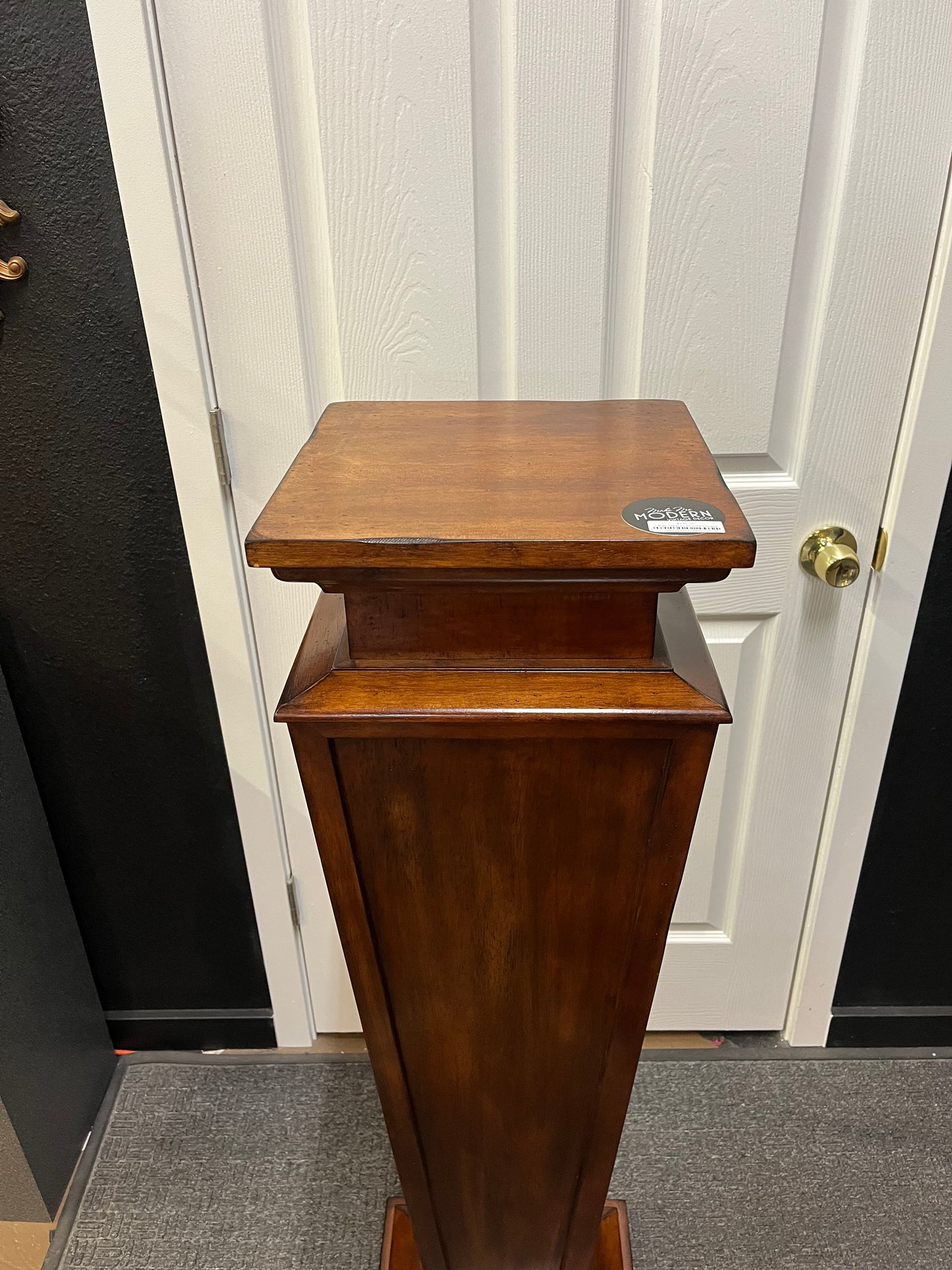 Large Tapered Wood Pedestal