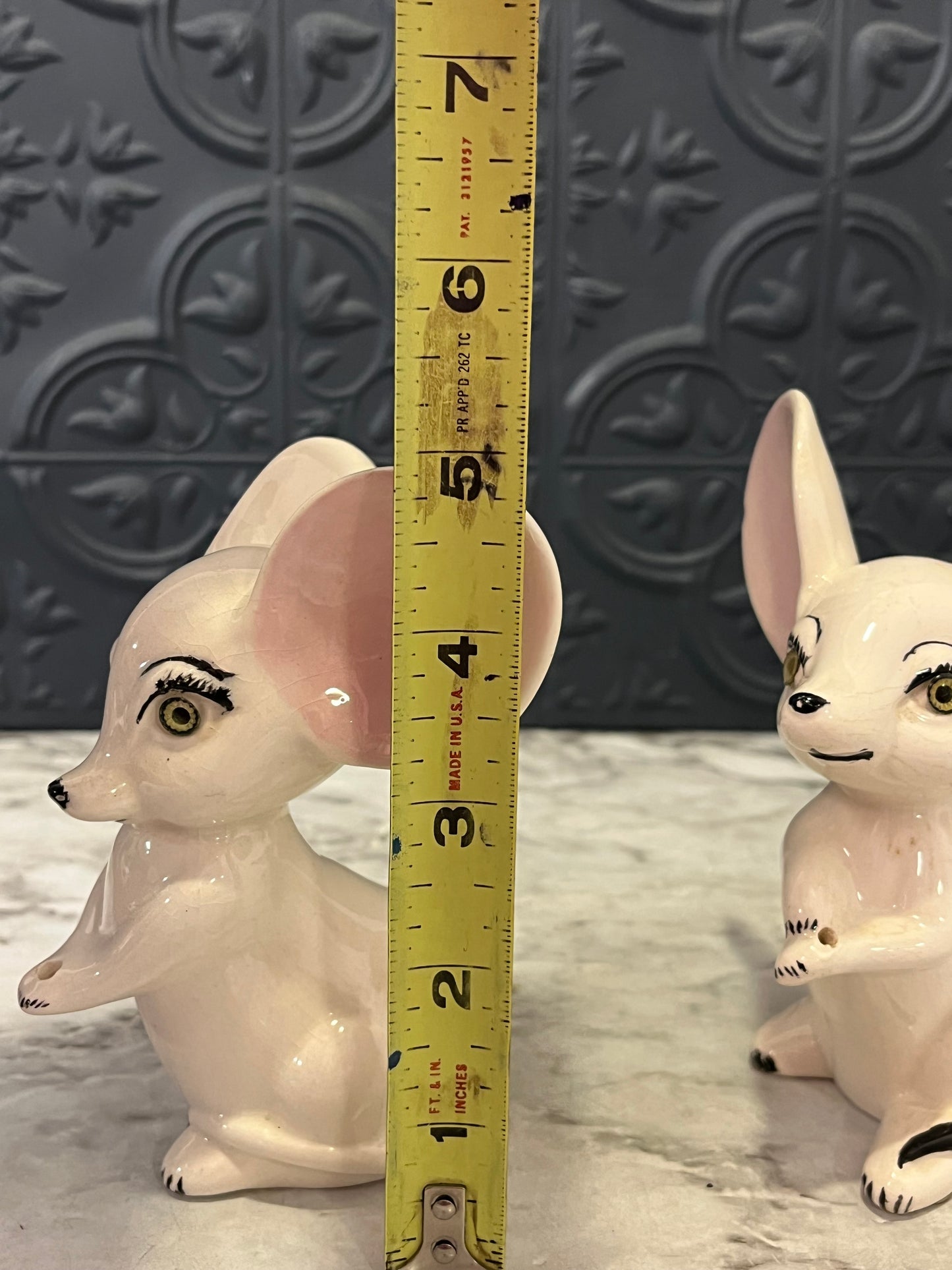 Ceramic Mice Figures - Chipped ear