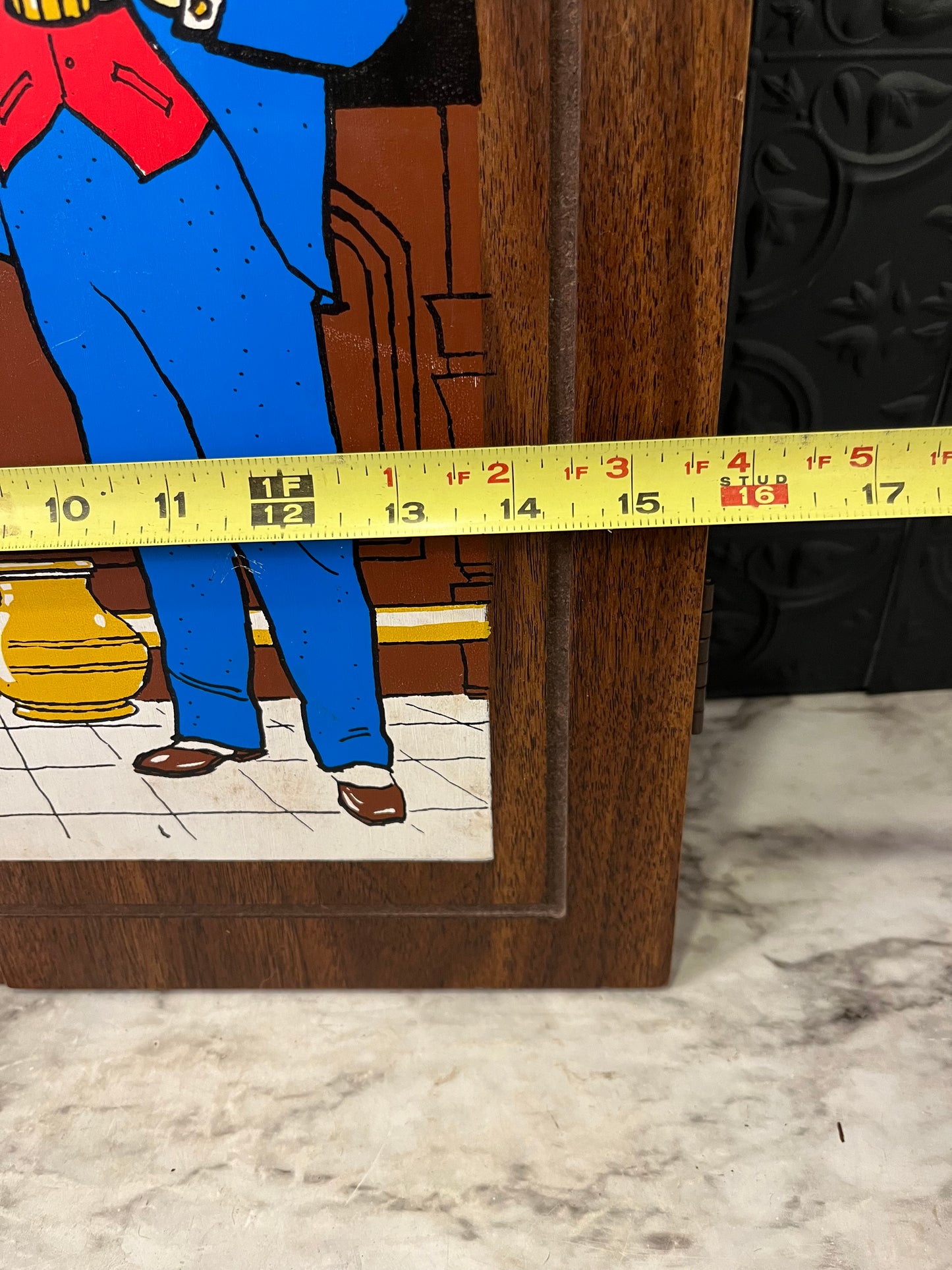 Vintage Wooden Dart Board Cabinet