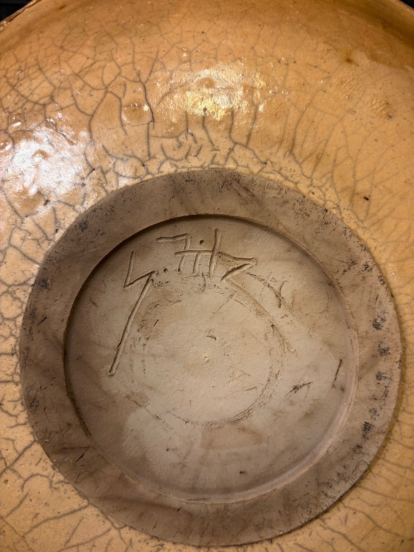 Orange Salt Glaze Pottery Bowl