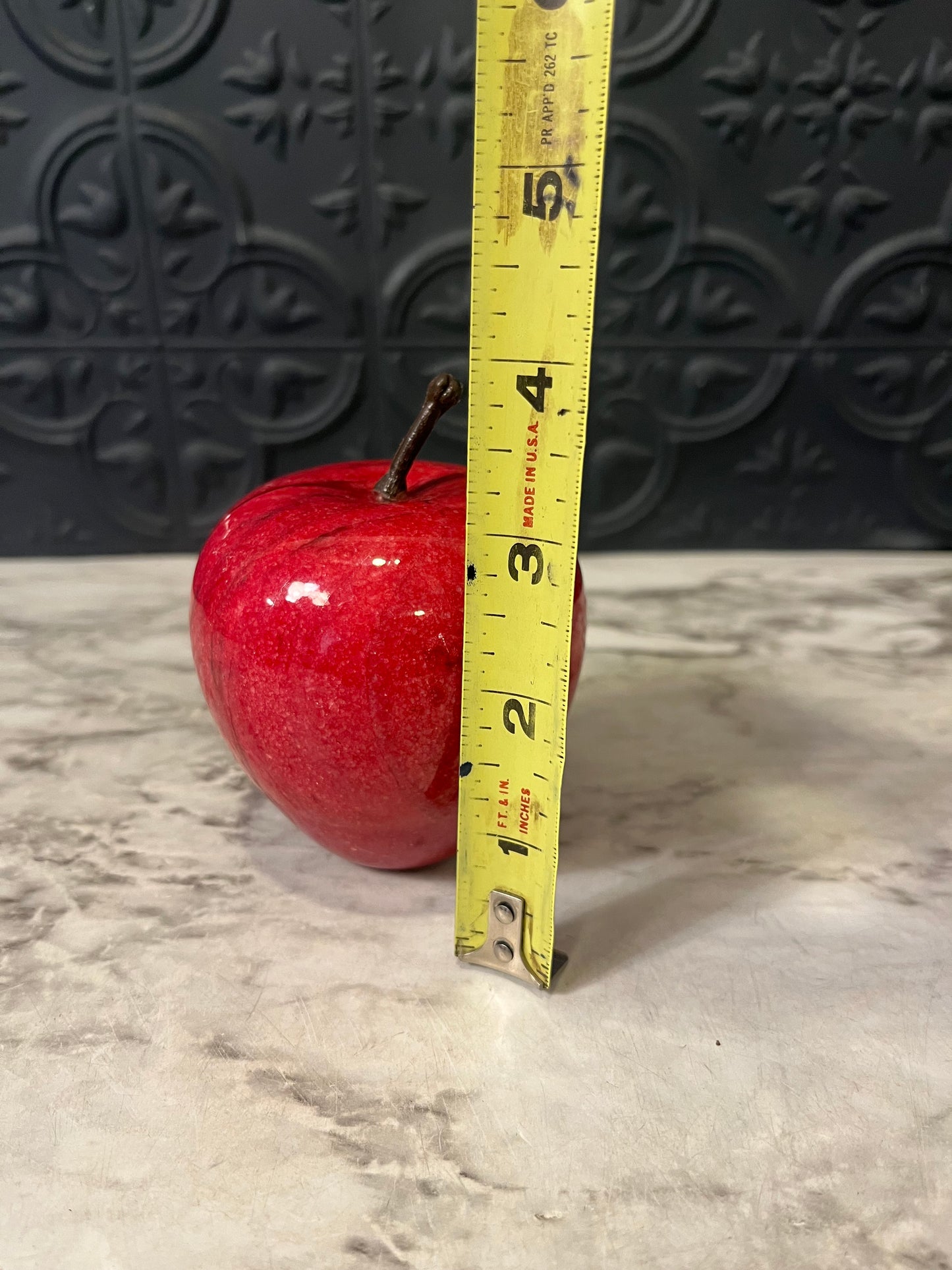 Red Apple Marble Paperweight