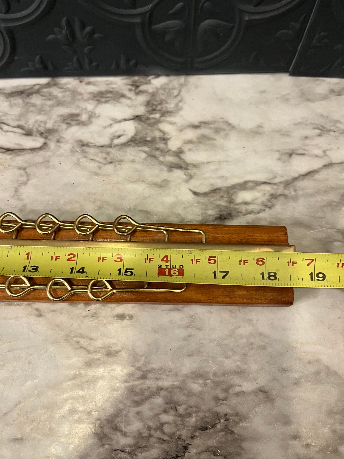 Wooden Hanging Tie & Belt Rack