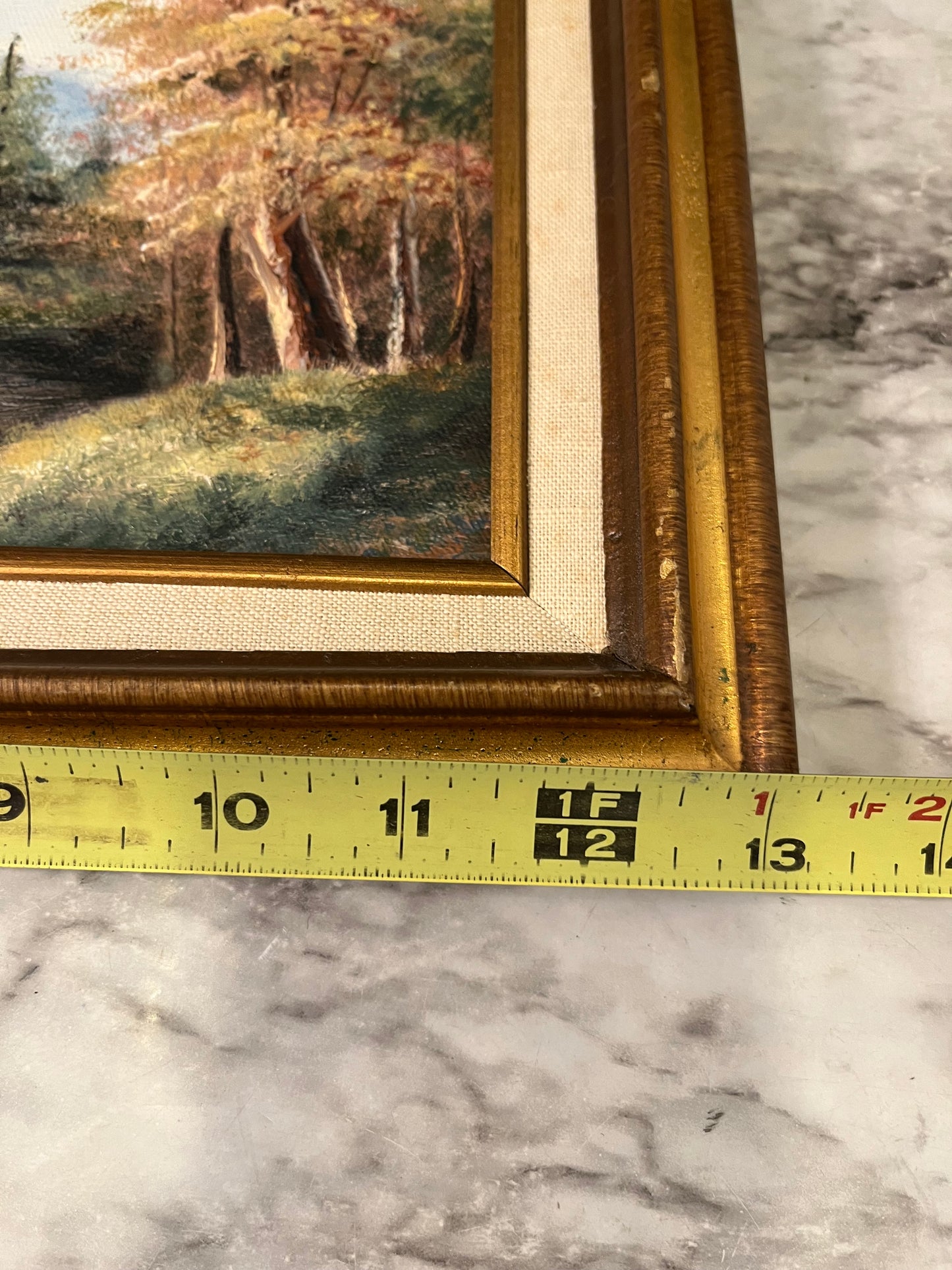 Triple Peak Landscape Painting Framed