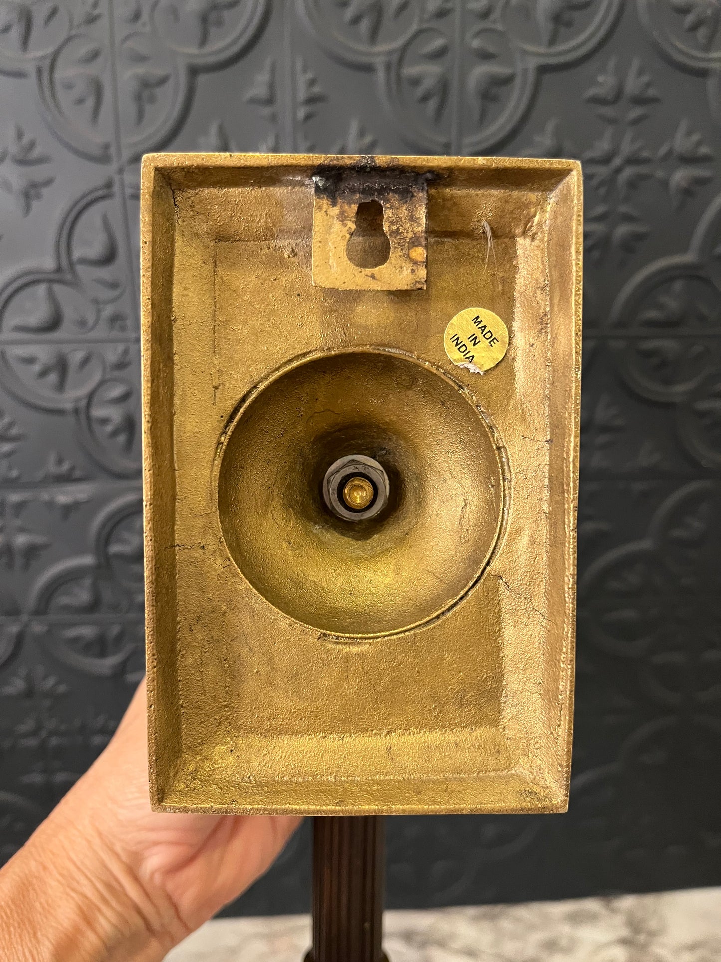MCM 2 Tone Brass Candle Sconce