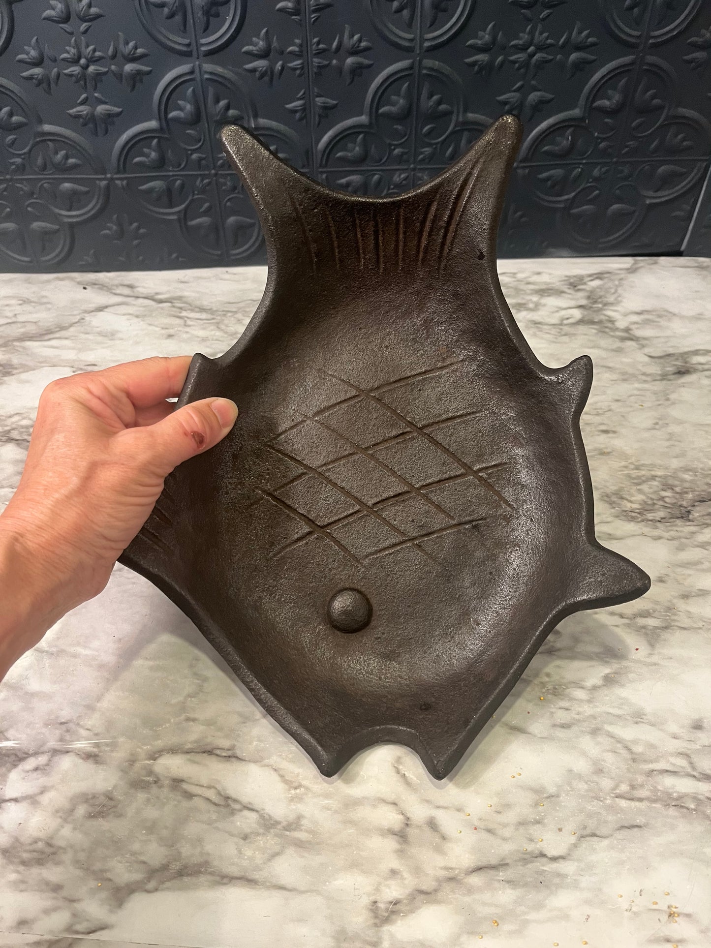 Japanese Cast Iron Fish Bowl