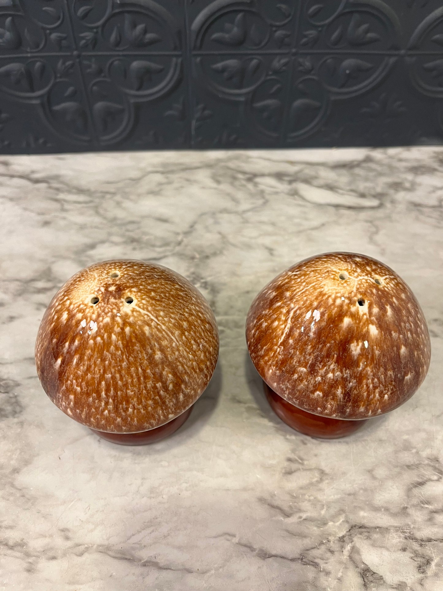 USA Pottery Mushroom Salt and Pepper Shakers