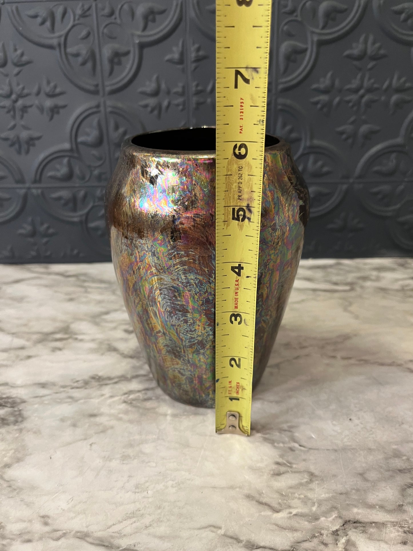Dark Iridescent vase