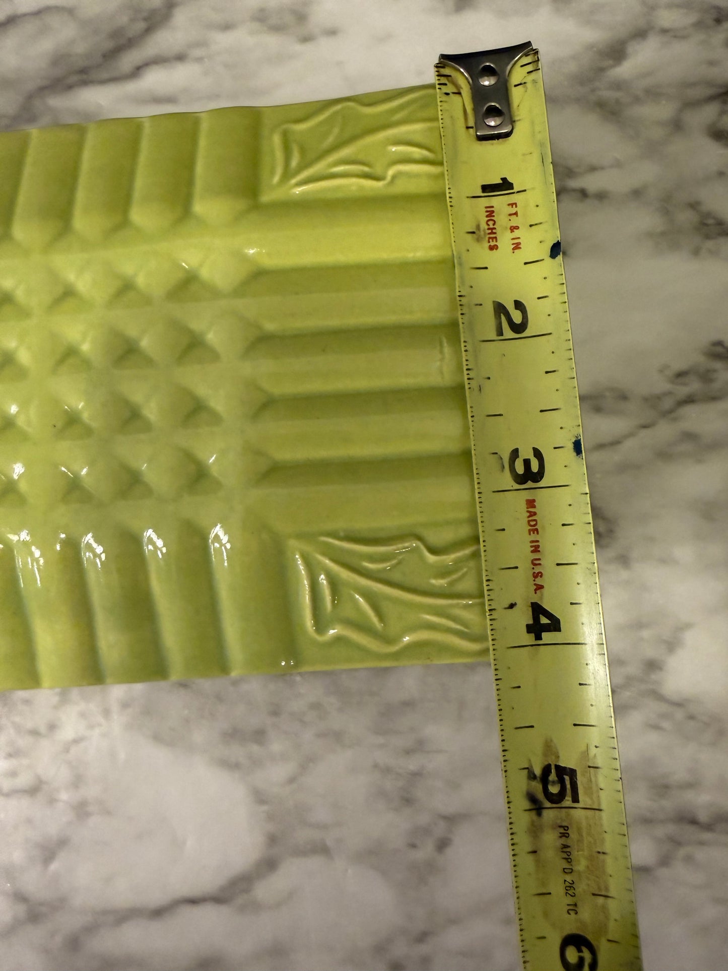 Lime Green California Pottery Box with Lid