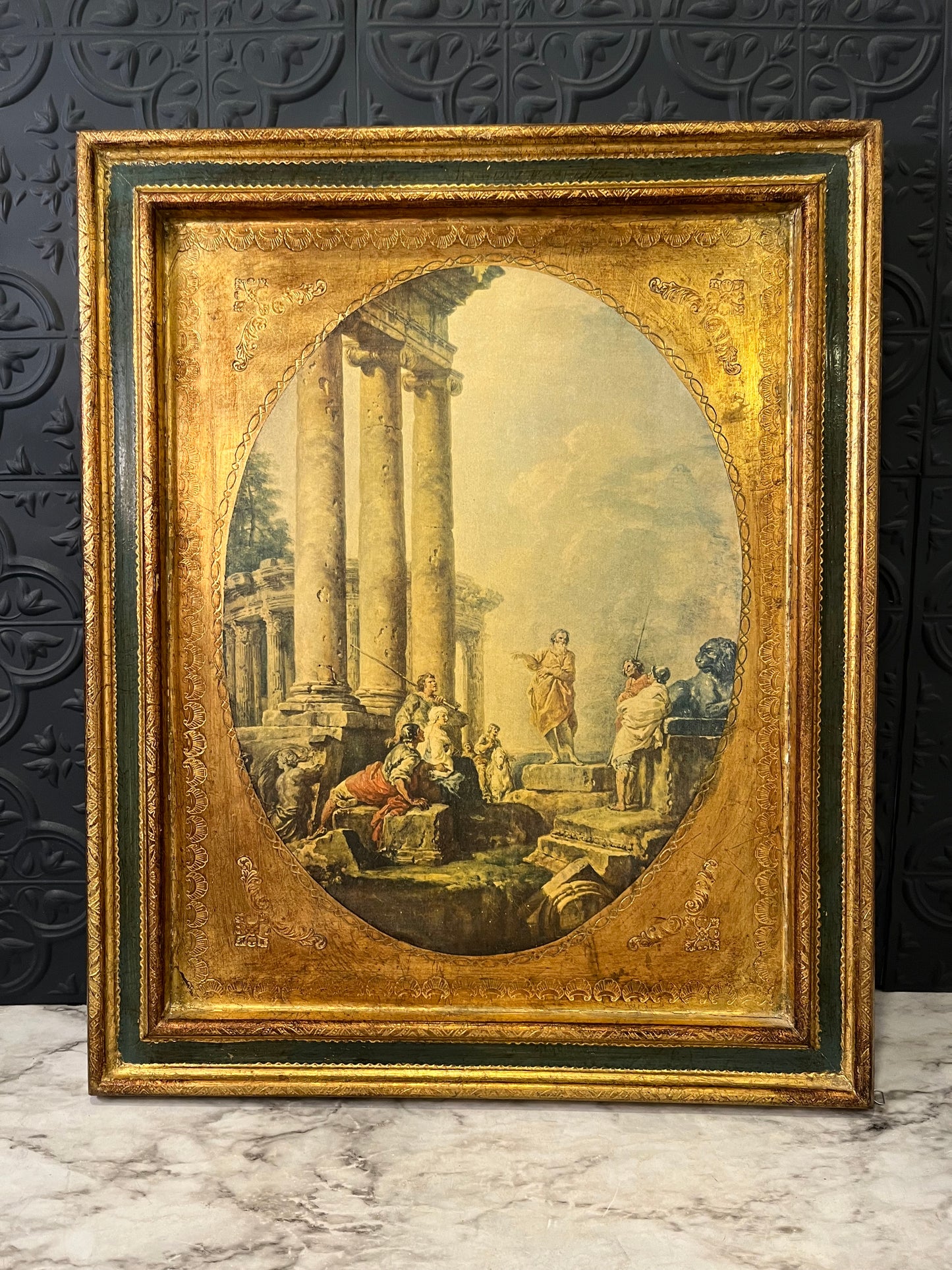 Italian Florentine Roman Ruins with Figures