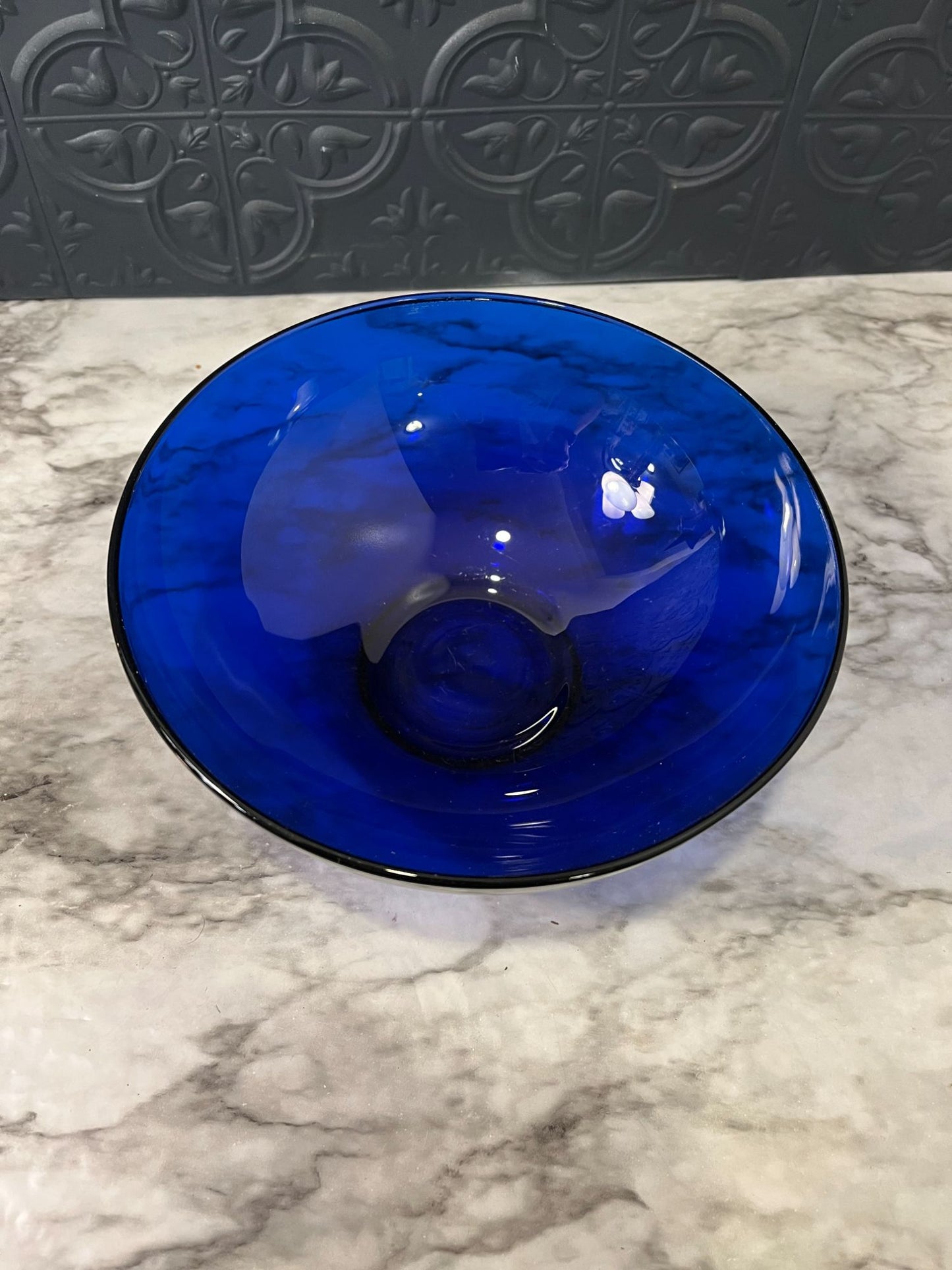 Cobalt Blue Glass Bowl Small