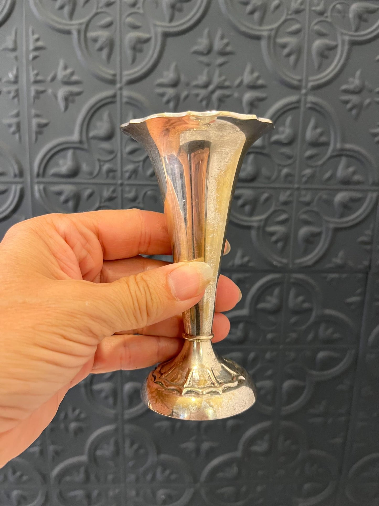Dept 56 Silver Plate Candle Holders x 2