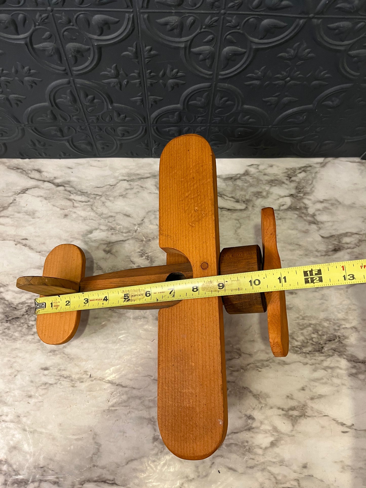 Handmade Wood Biplane