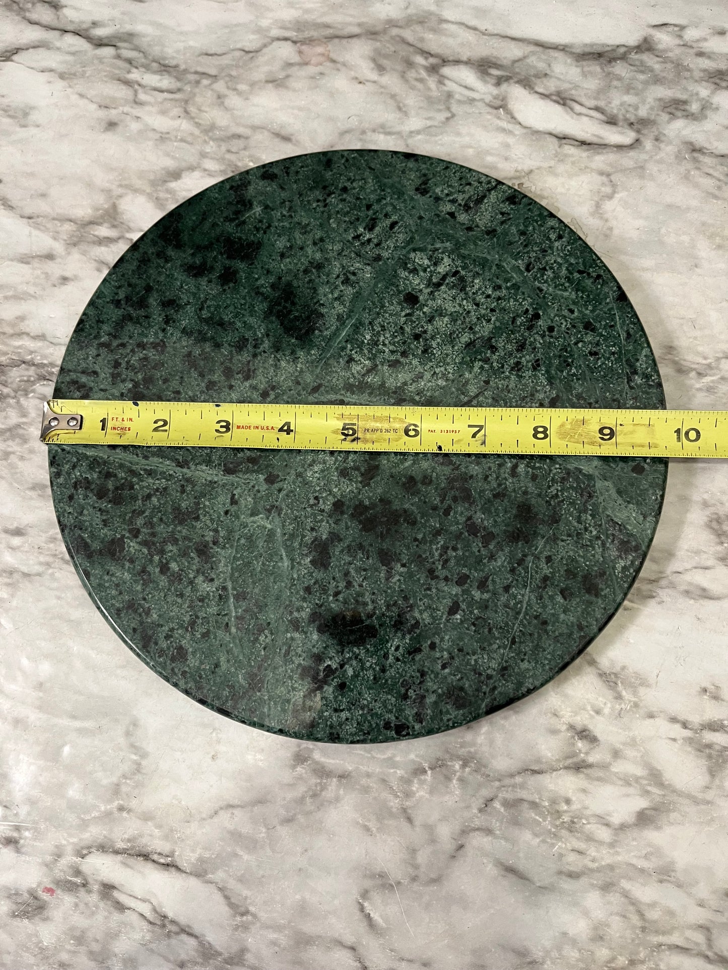 Round Green Mable Tray