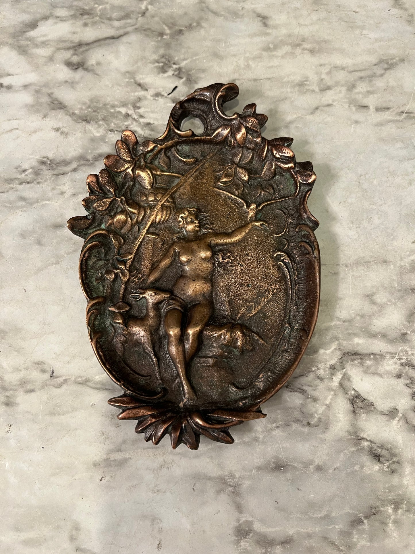 Antique Art Nouveau Bronze tray