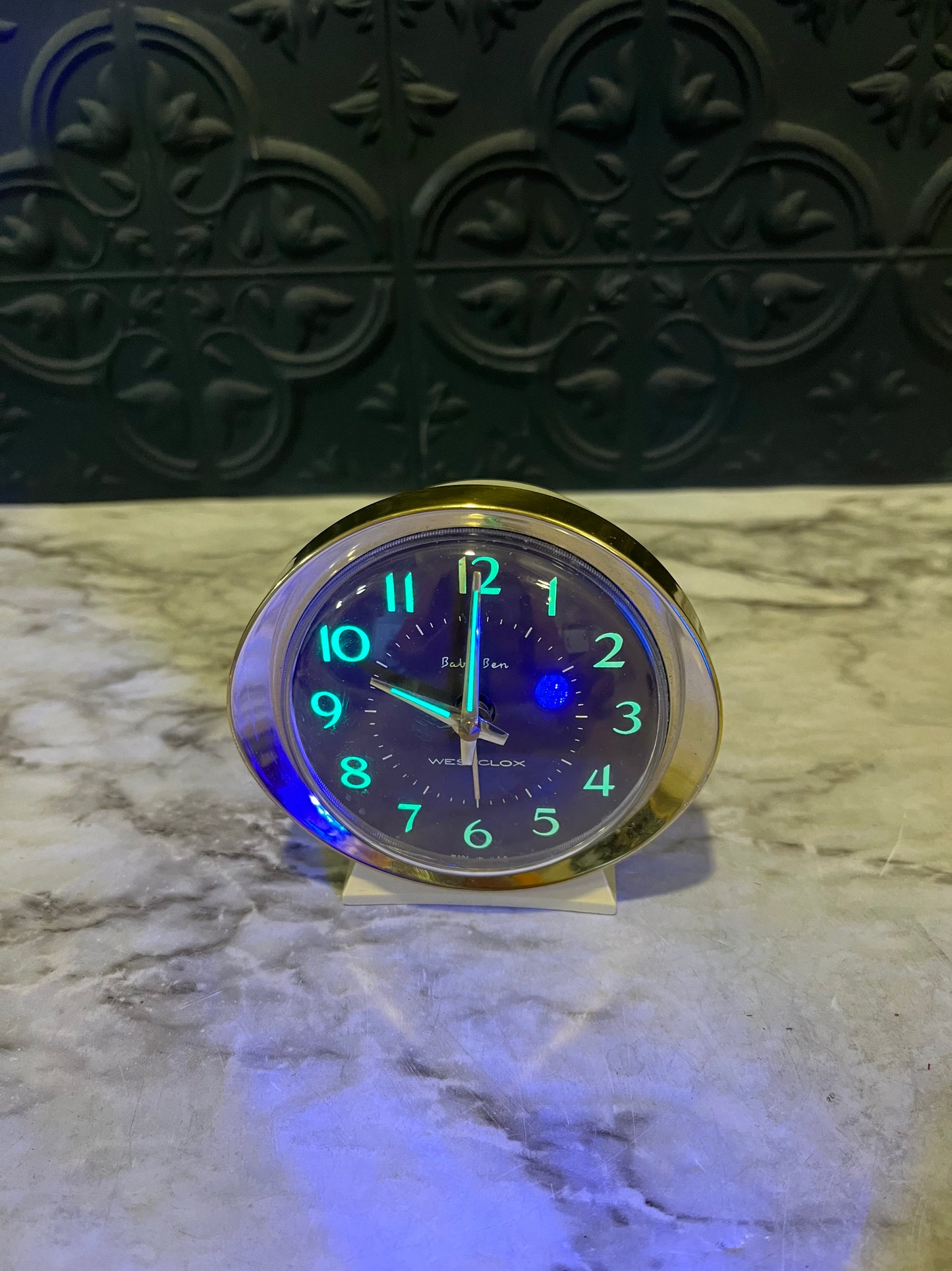 Westclock Baby Ben Travel Clock with Glowing hands AS IS