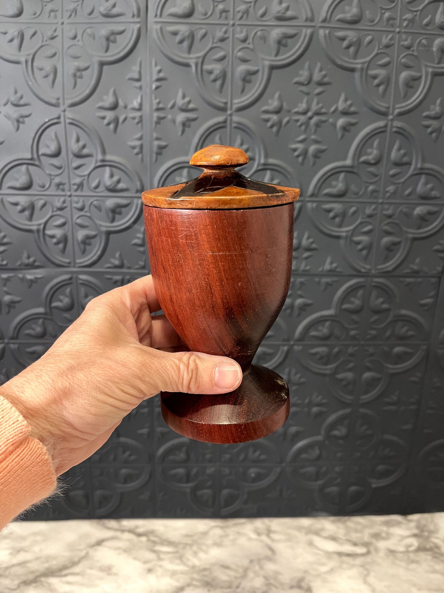 Wood Jar with Lid