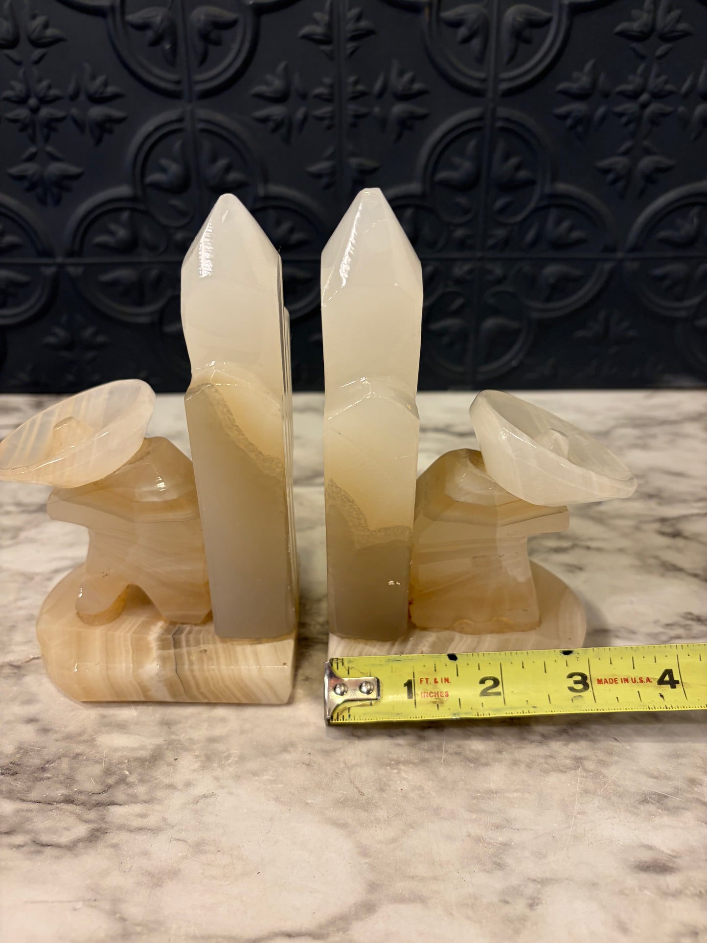 Cream Onyx Siesta Bookend set of 2