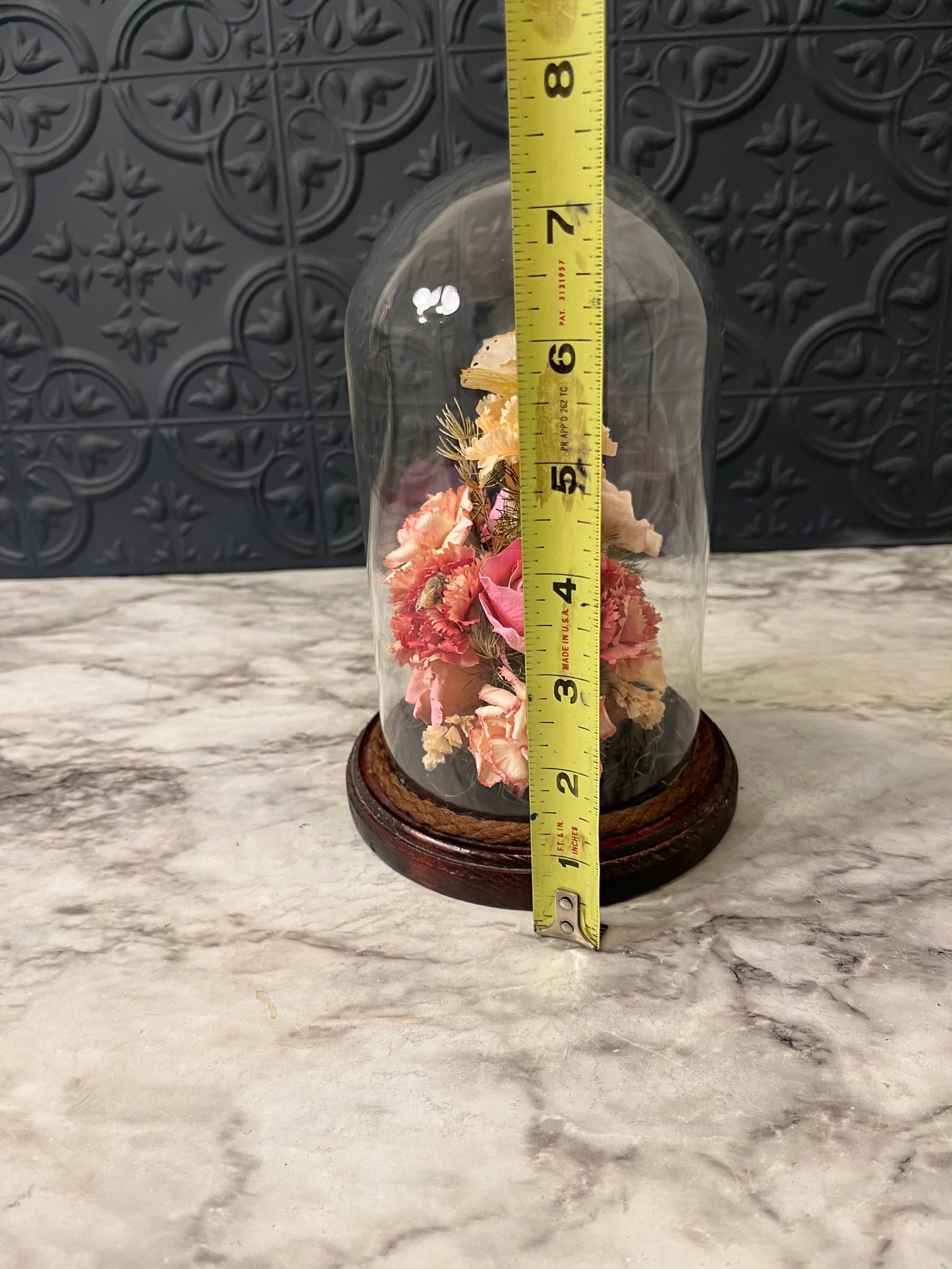 Dried Floral in Glass Dome