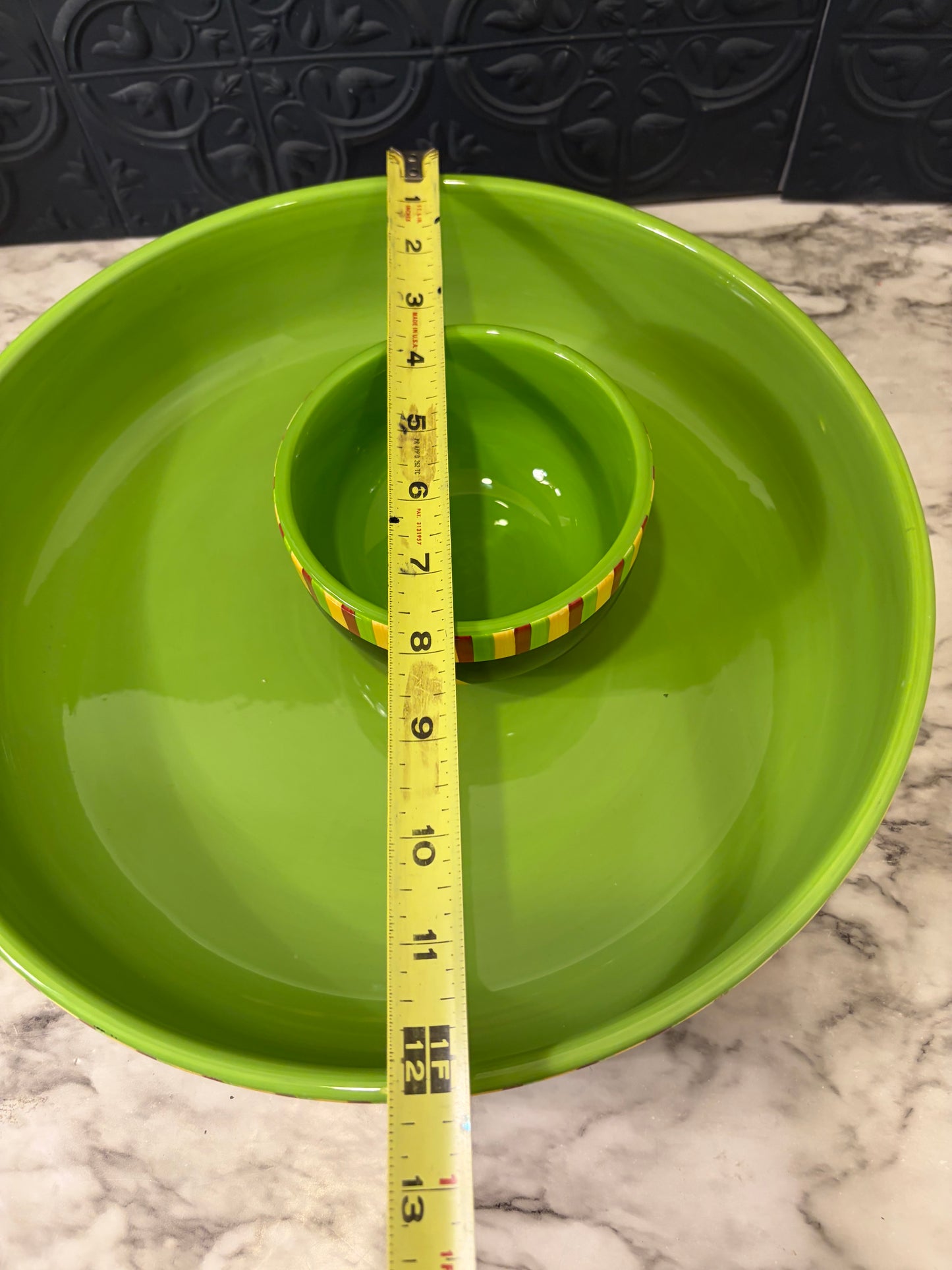 Crate and Barrel Chips and Dip Bowl