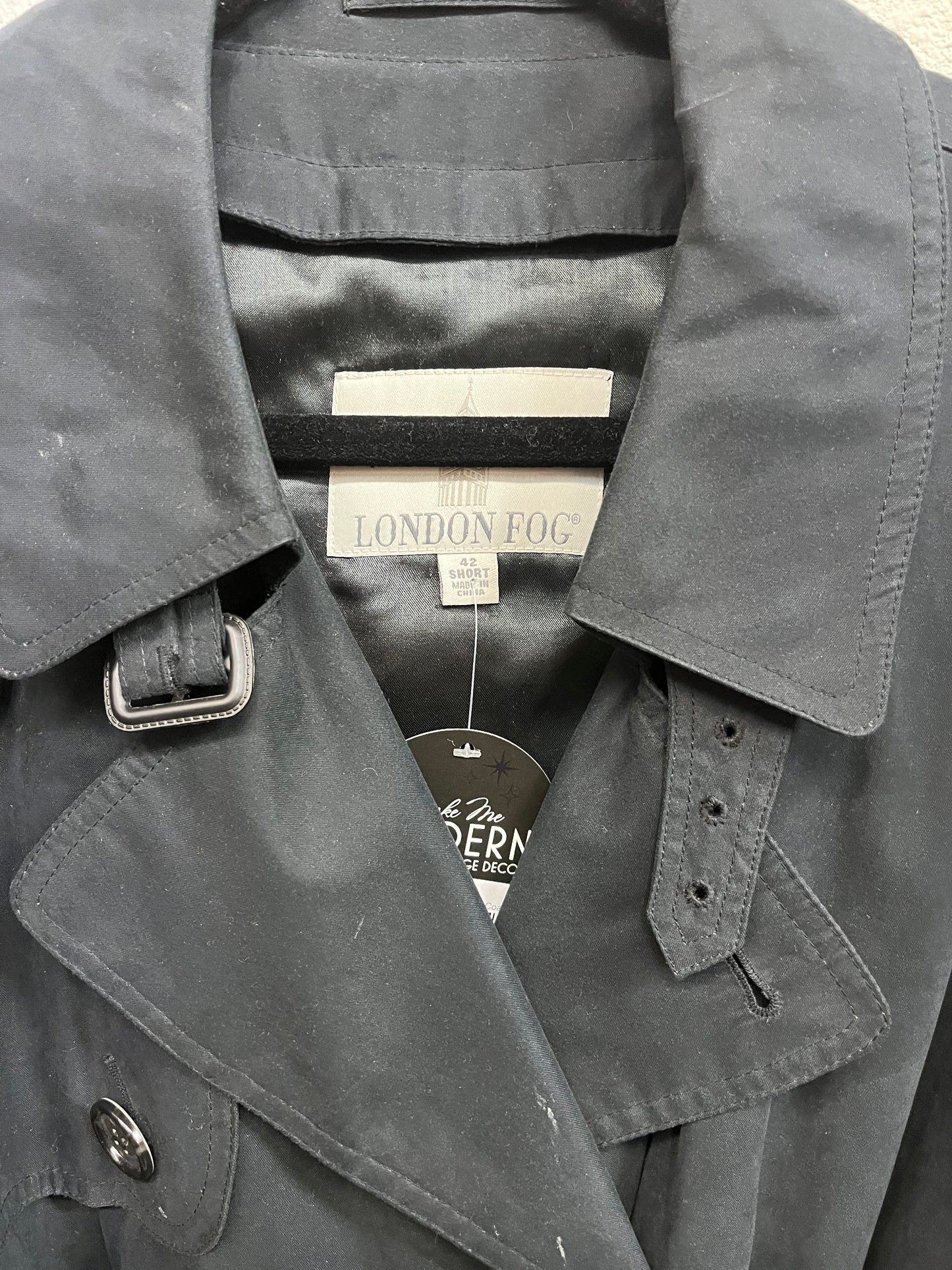 London Fog Black Trench Coat