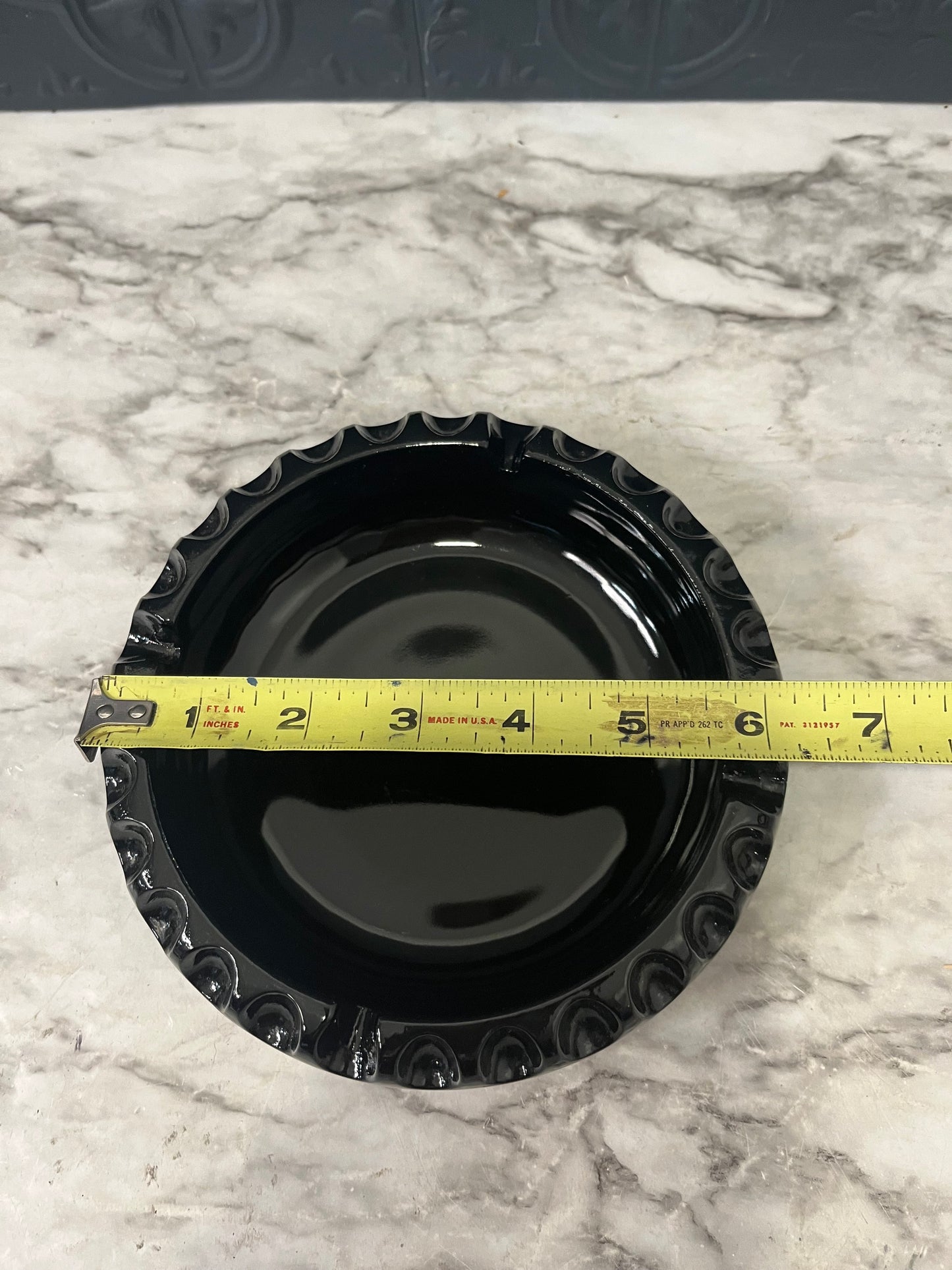 Fenton Black Art Glass Ash Tray