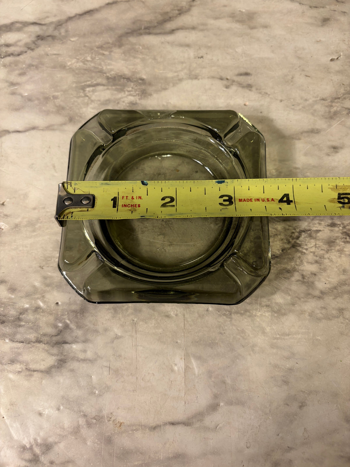 Smokey Grey Square Ashtray