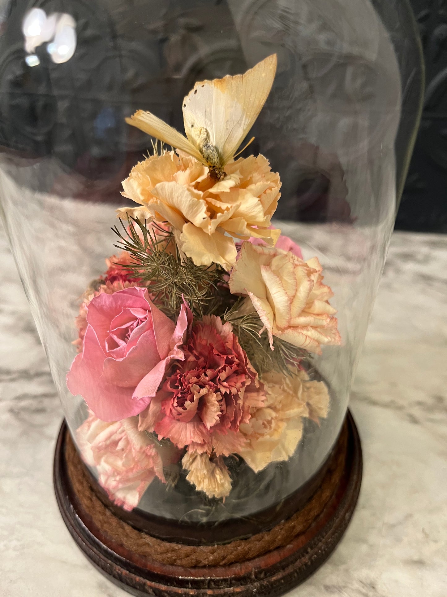 Dried Floral in Glass Dome