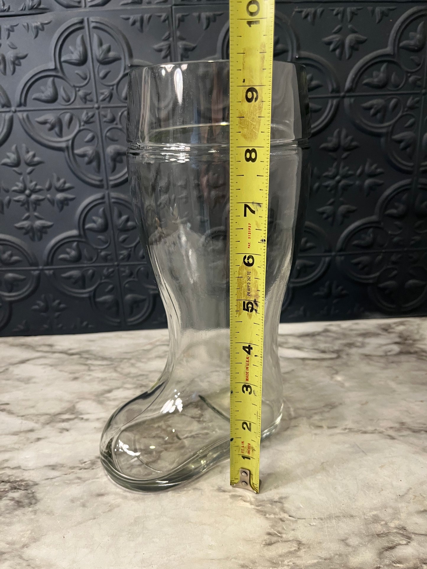 Austria Clear Glass Boot Vase/pitcher