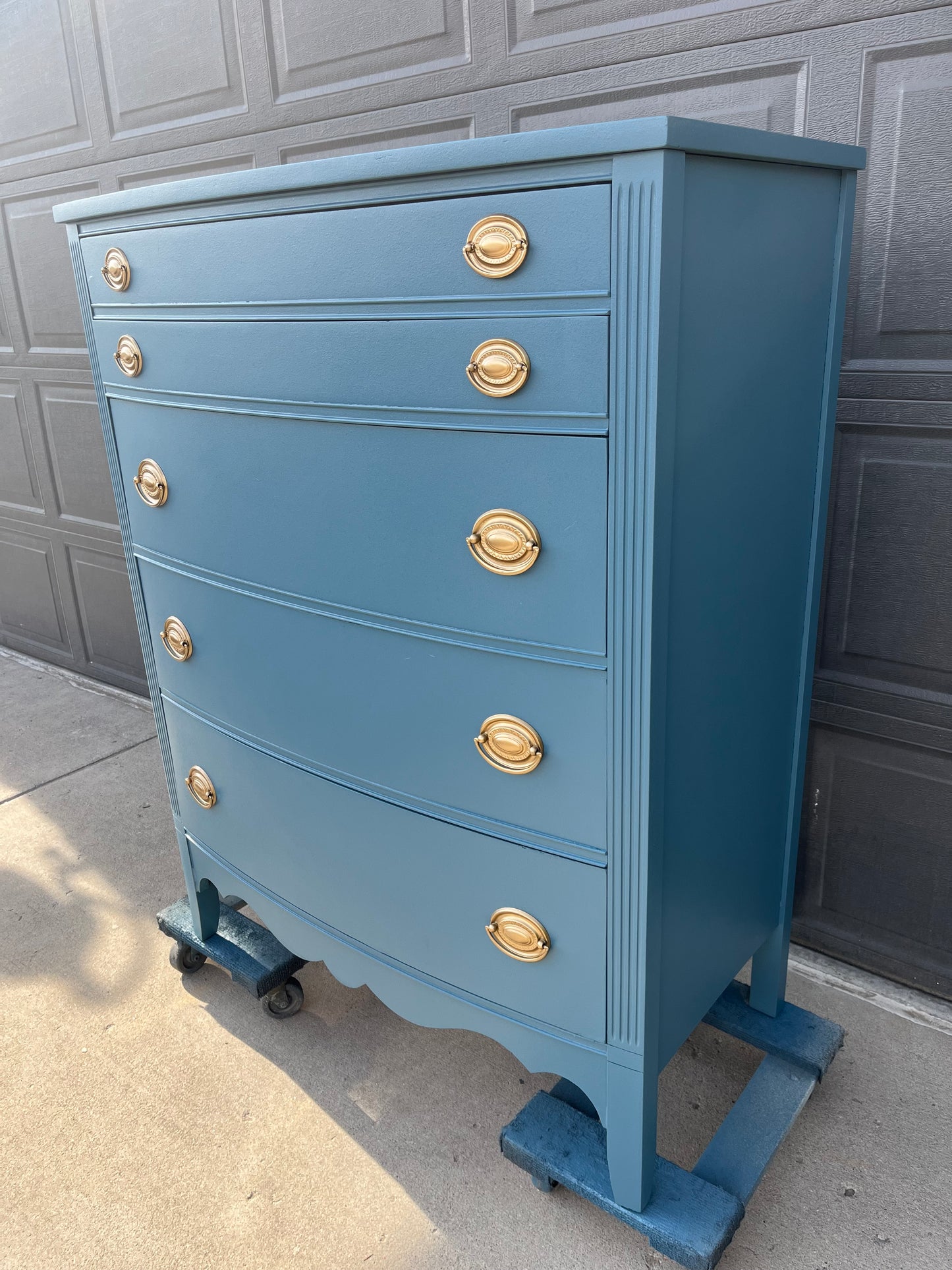 Dixie Highboy Blue Dresser