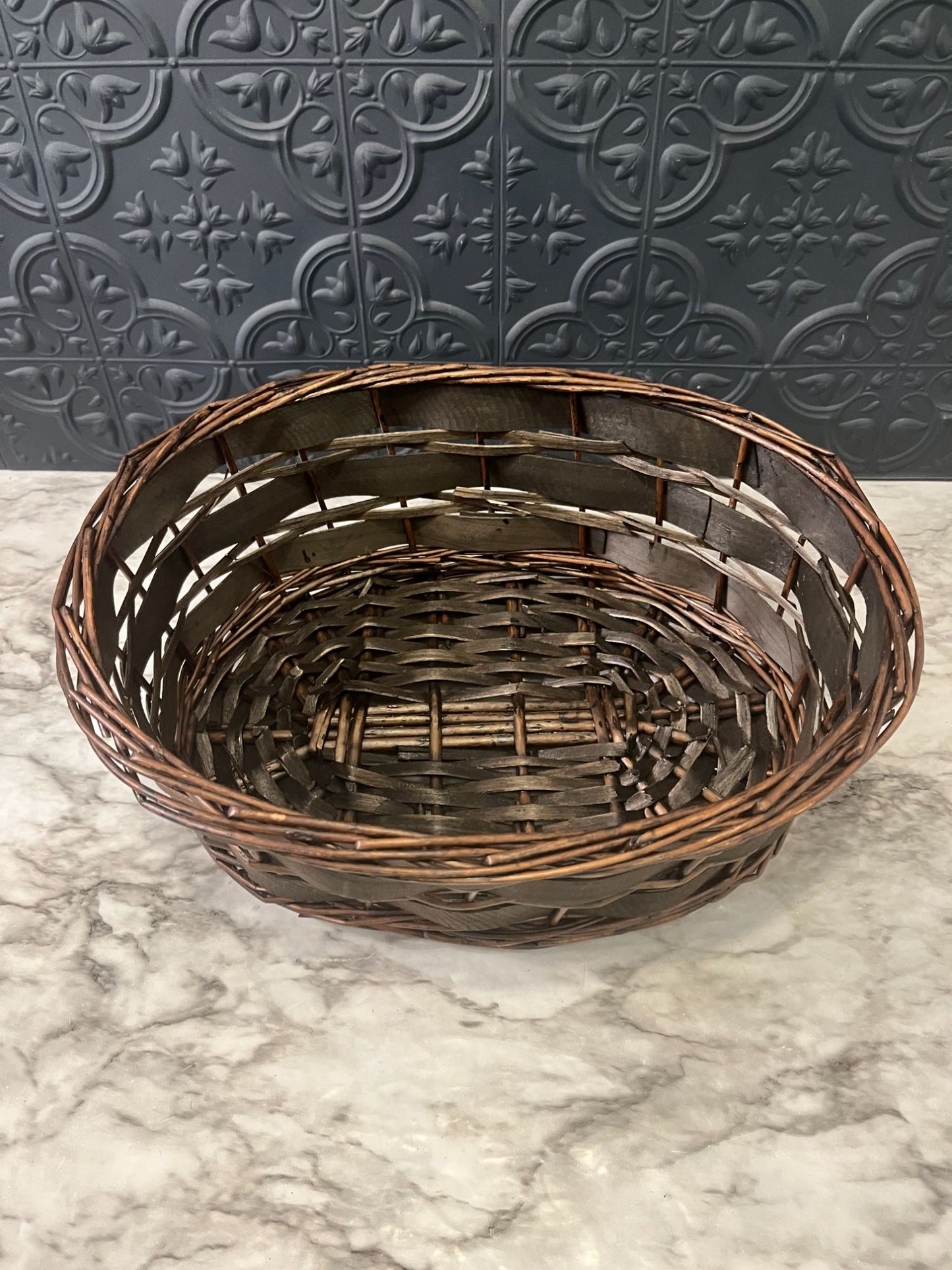 Dark Brown Oval Basket