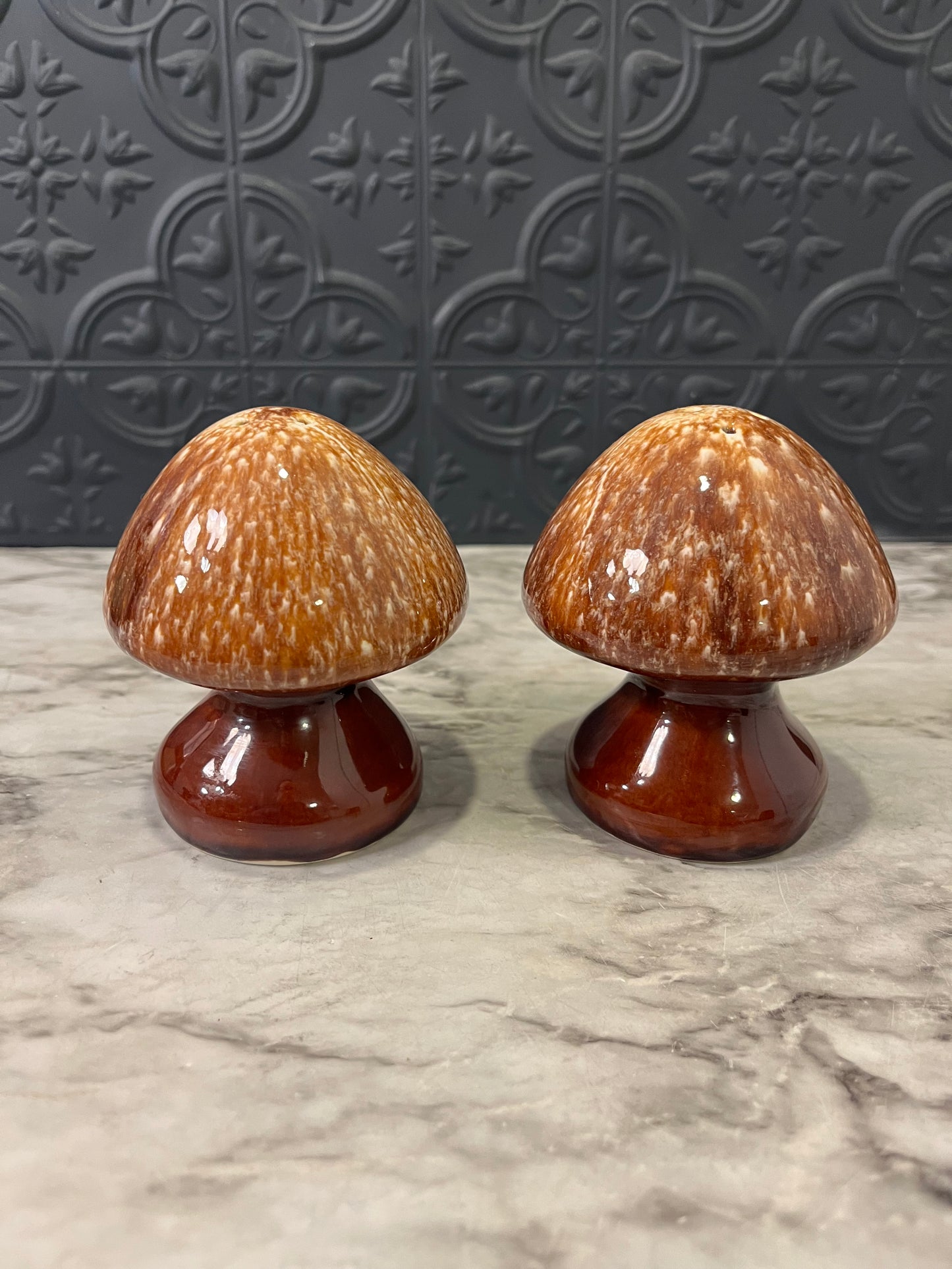 USA Pottery Mushroom Salt and Pepper Shakers