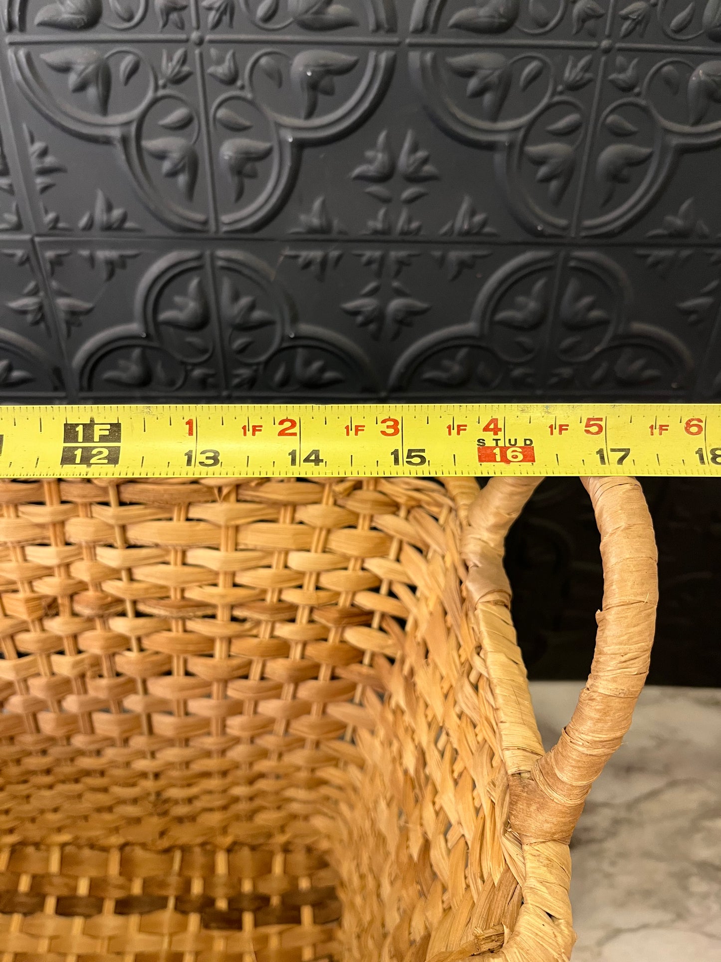 Wicker Basket Magazine Holder