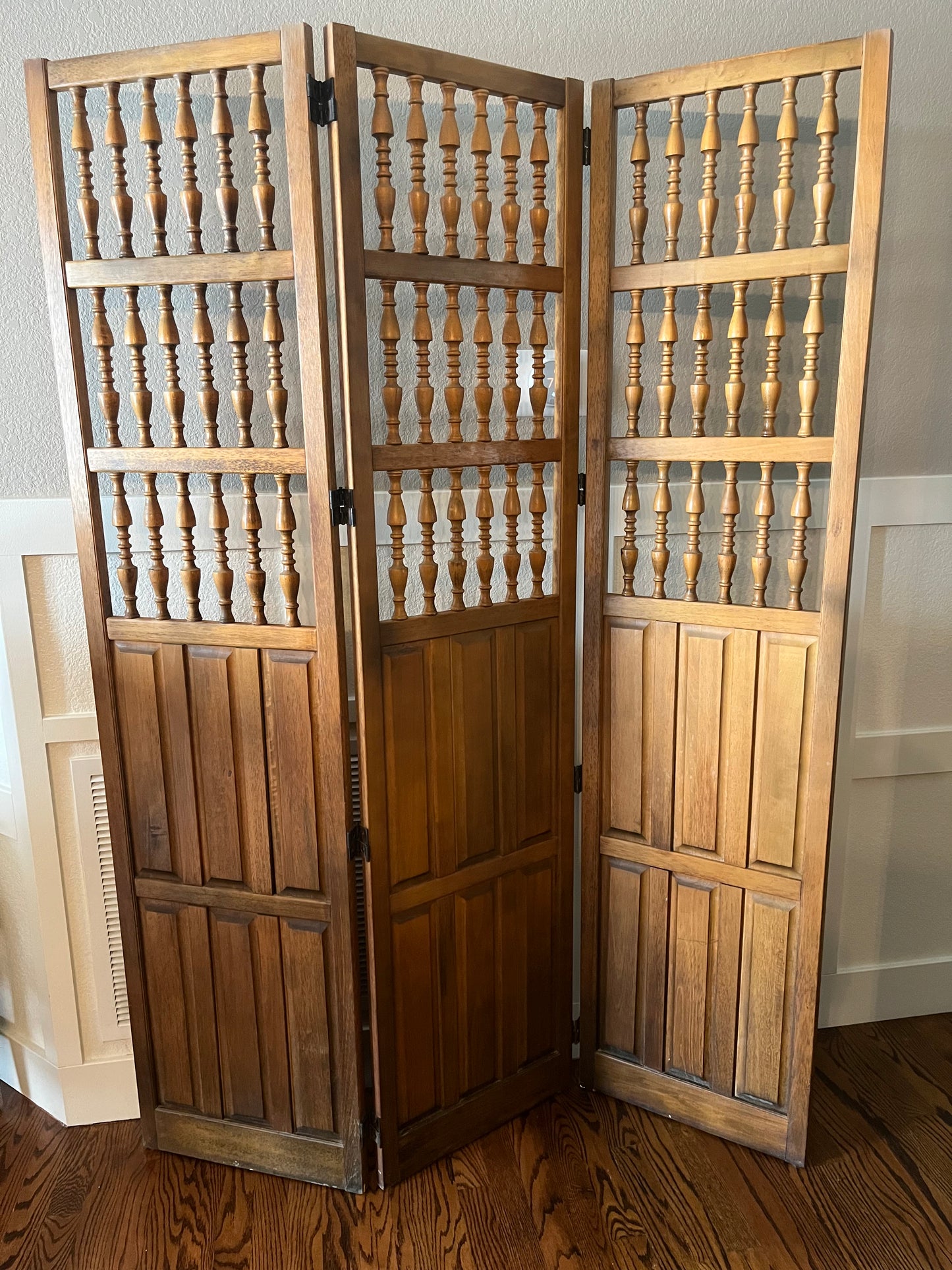 Wood Room Divider with spindles