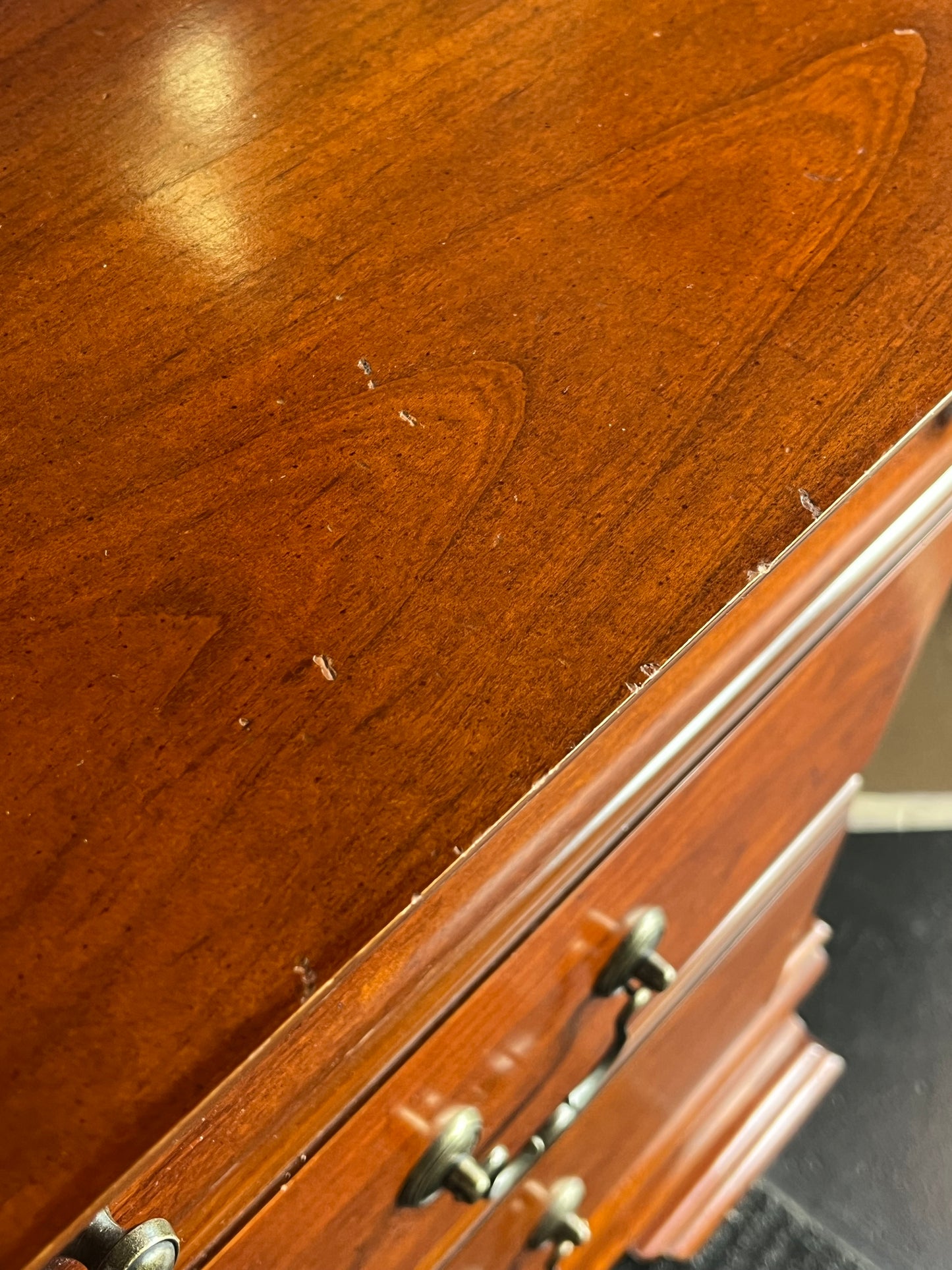 Cherry Night Stand with Rounded top Drawer