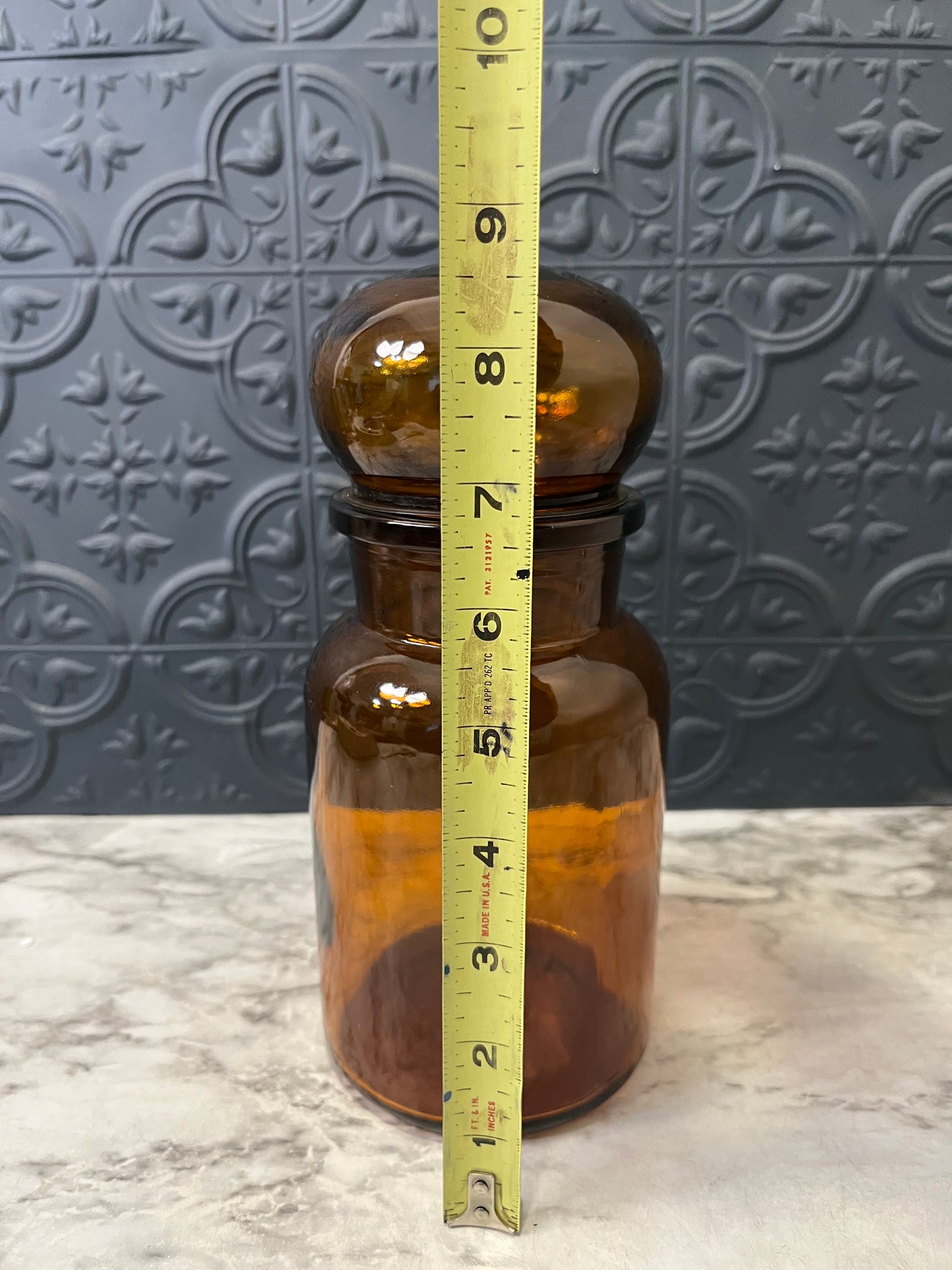 Amber Belgium Apothecary Jar