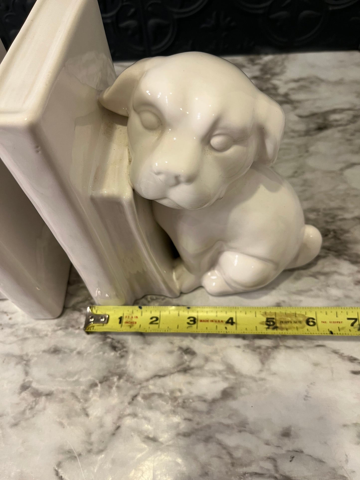 Vintage Dog and Cat Ceramic Bookends