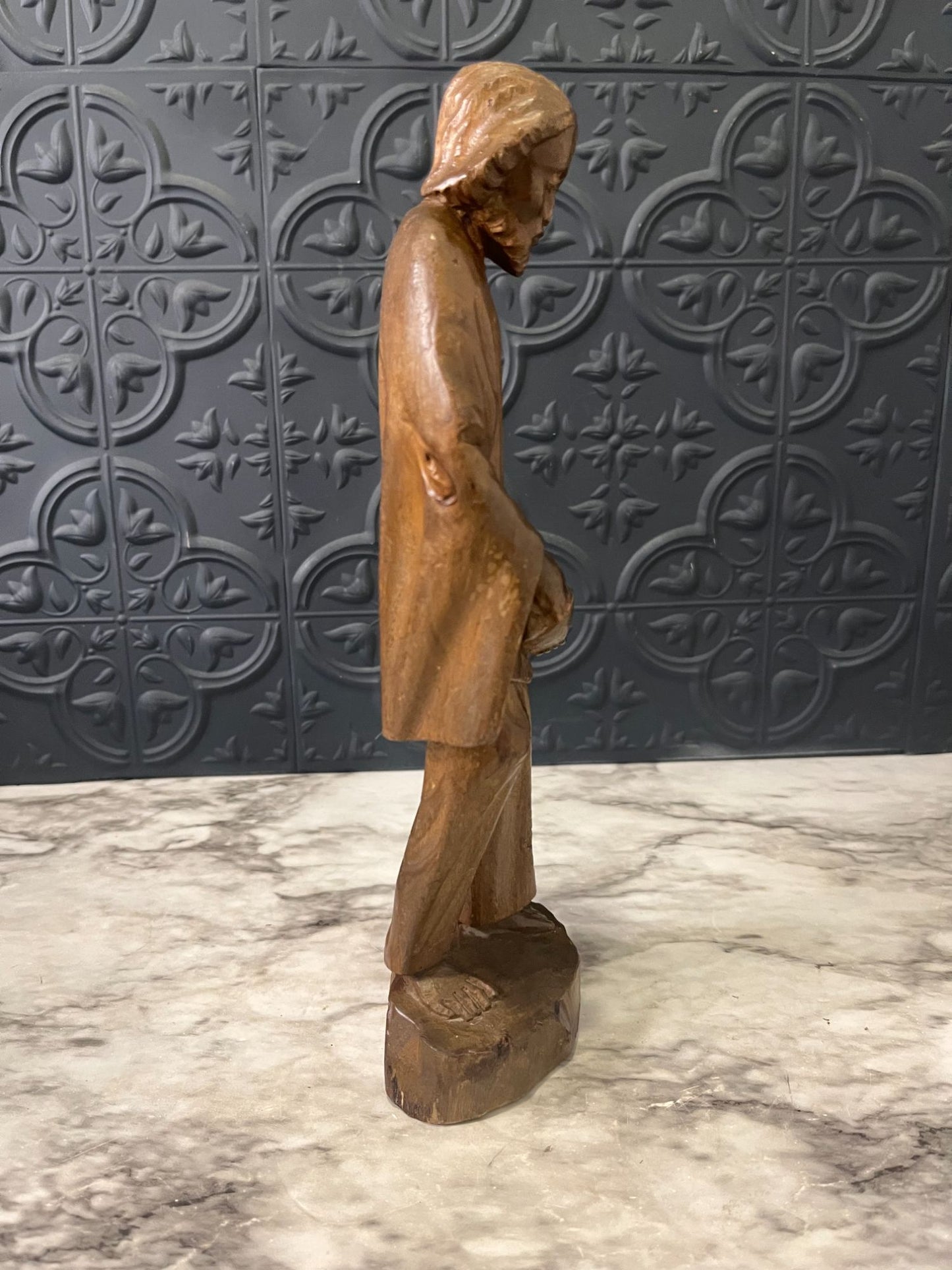 Asian Man Wood Sculpture