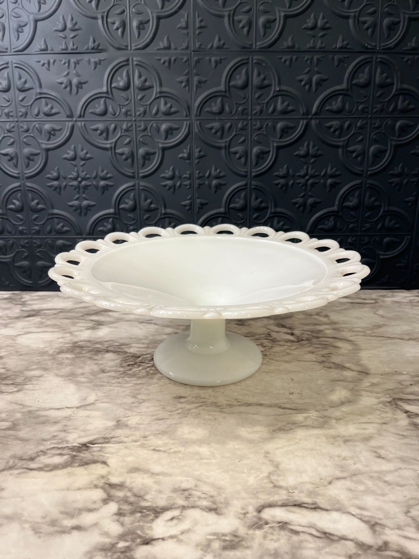 Anchor Hocking Milk Glass Pedestal Bowl