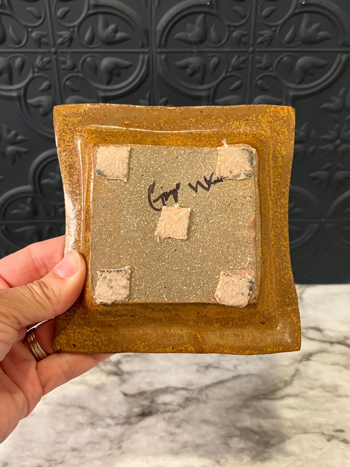 Brown Studio Pottery Ashtray