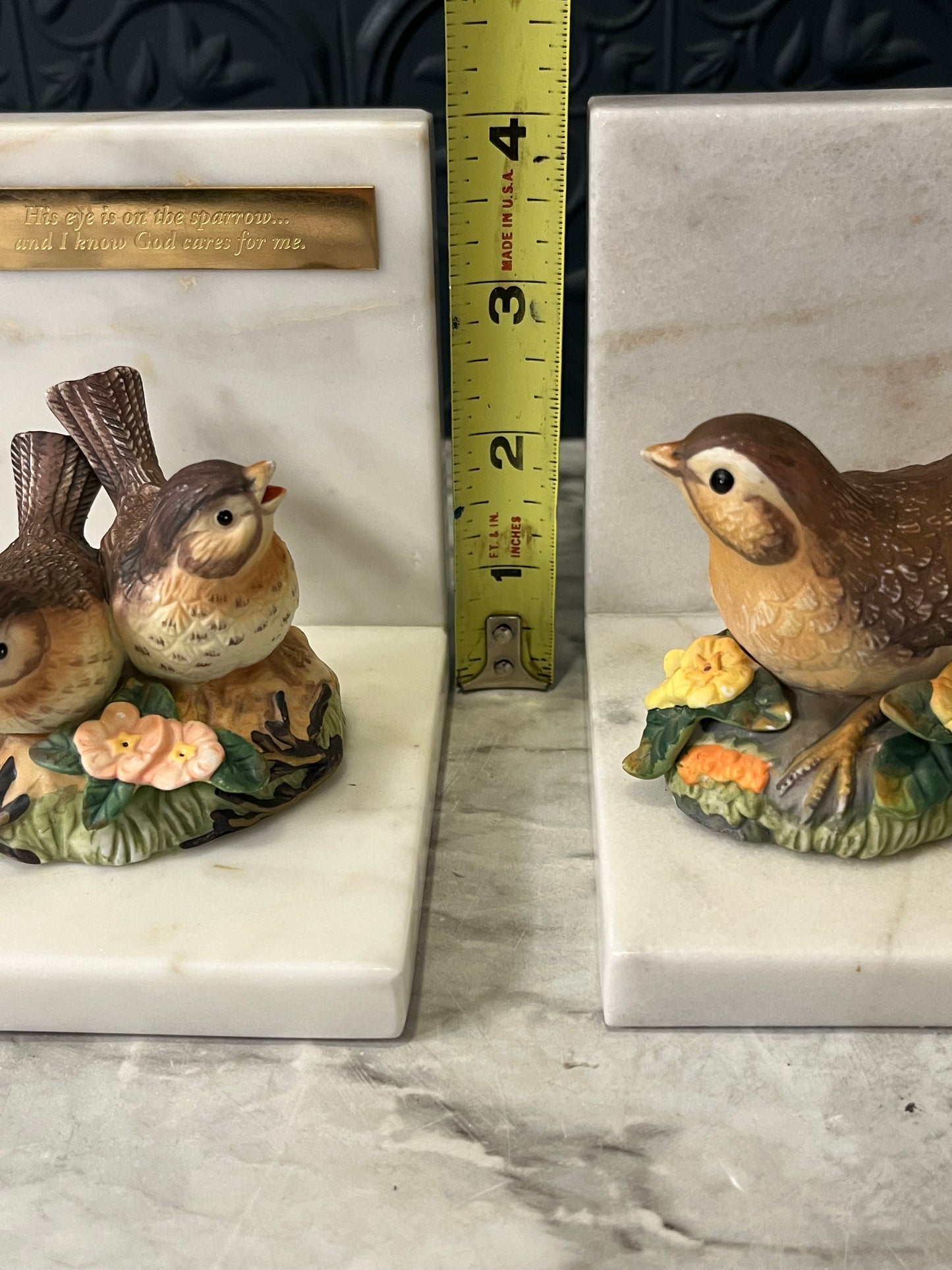 Sparrow Club 1995 Marble Bookends