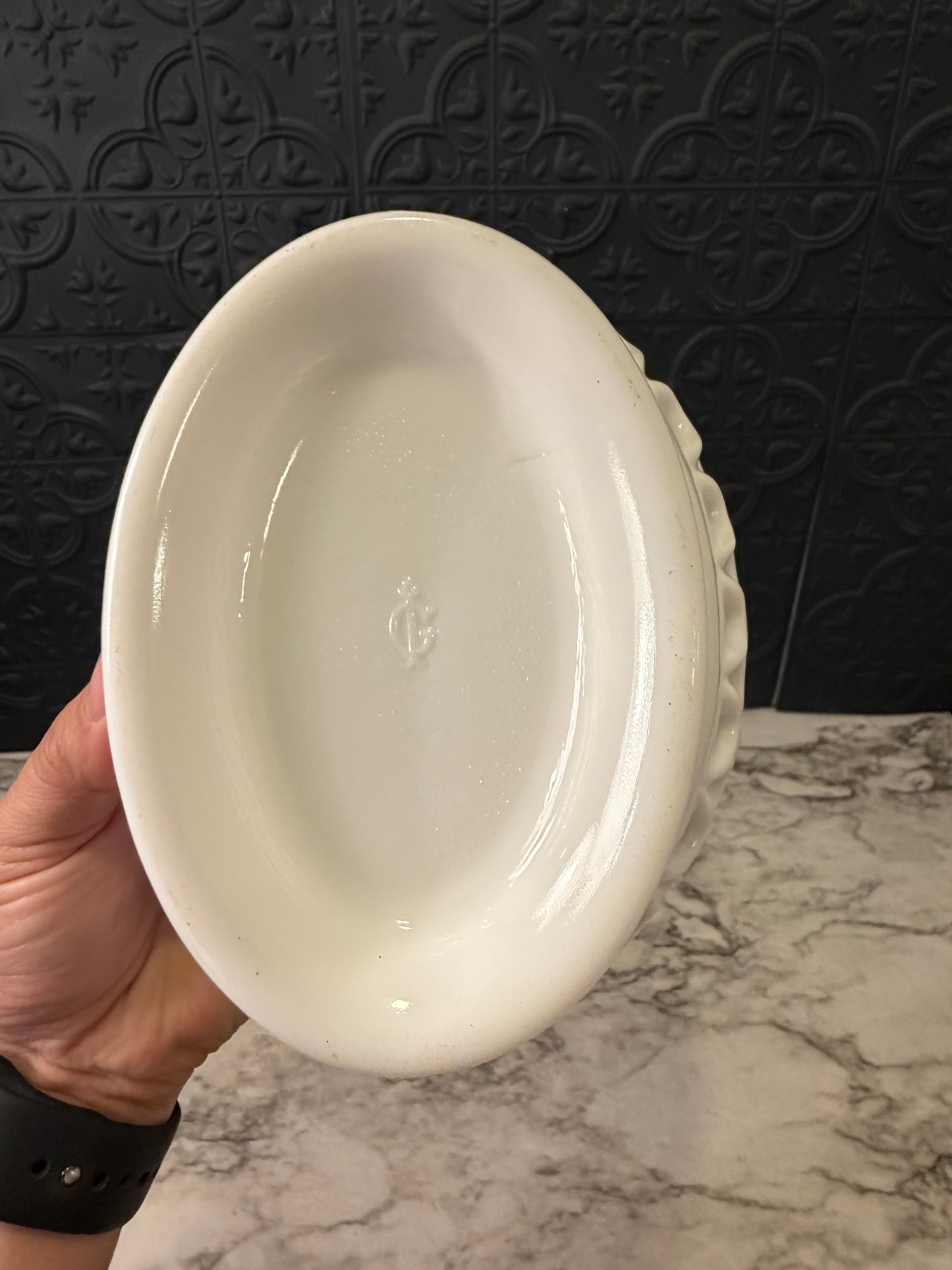 Milk Glass Westmoreland Doric Lace Bowl