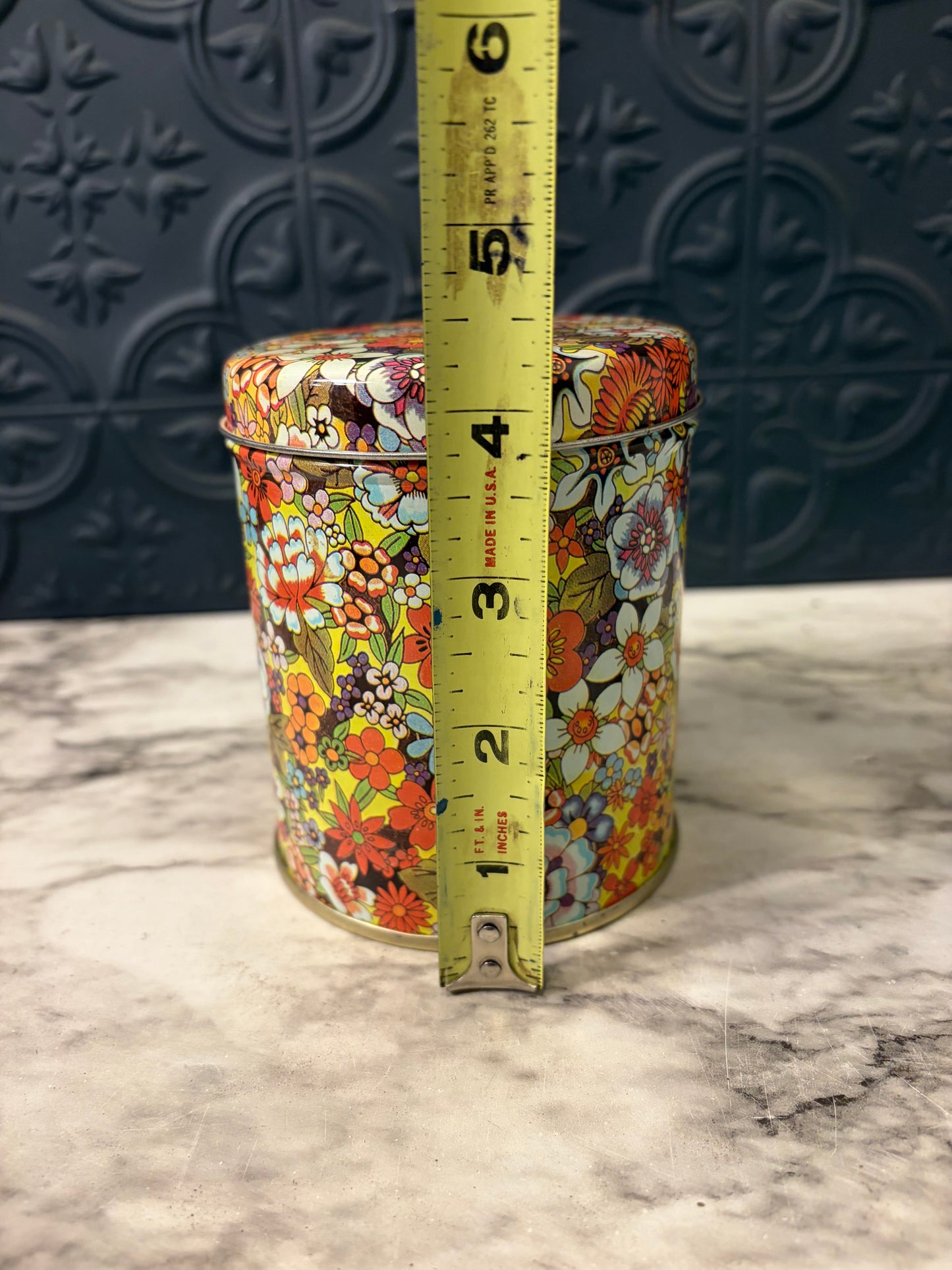 Floral Tea Tin 4.5"