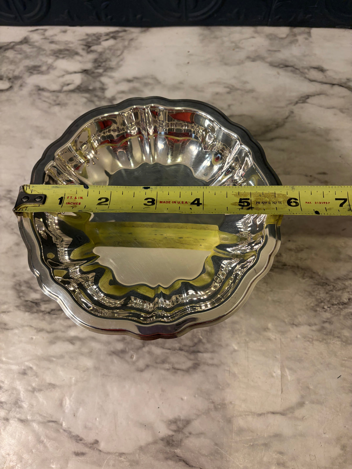 3" Tall Silver plate Pedestal Bowl
