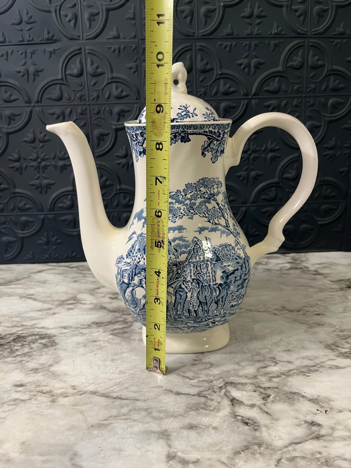 Vintage Myotts Blue and White Pitcher