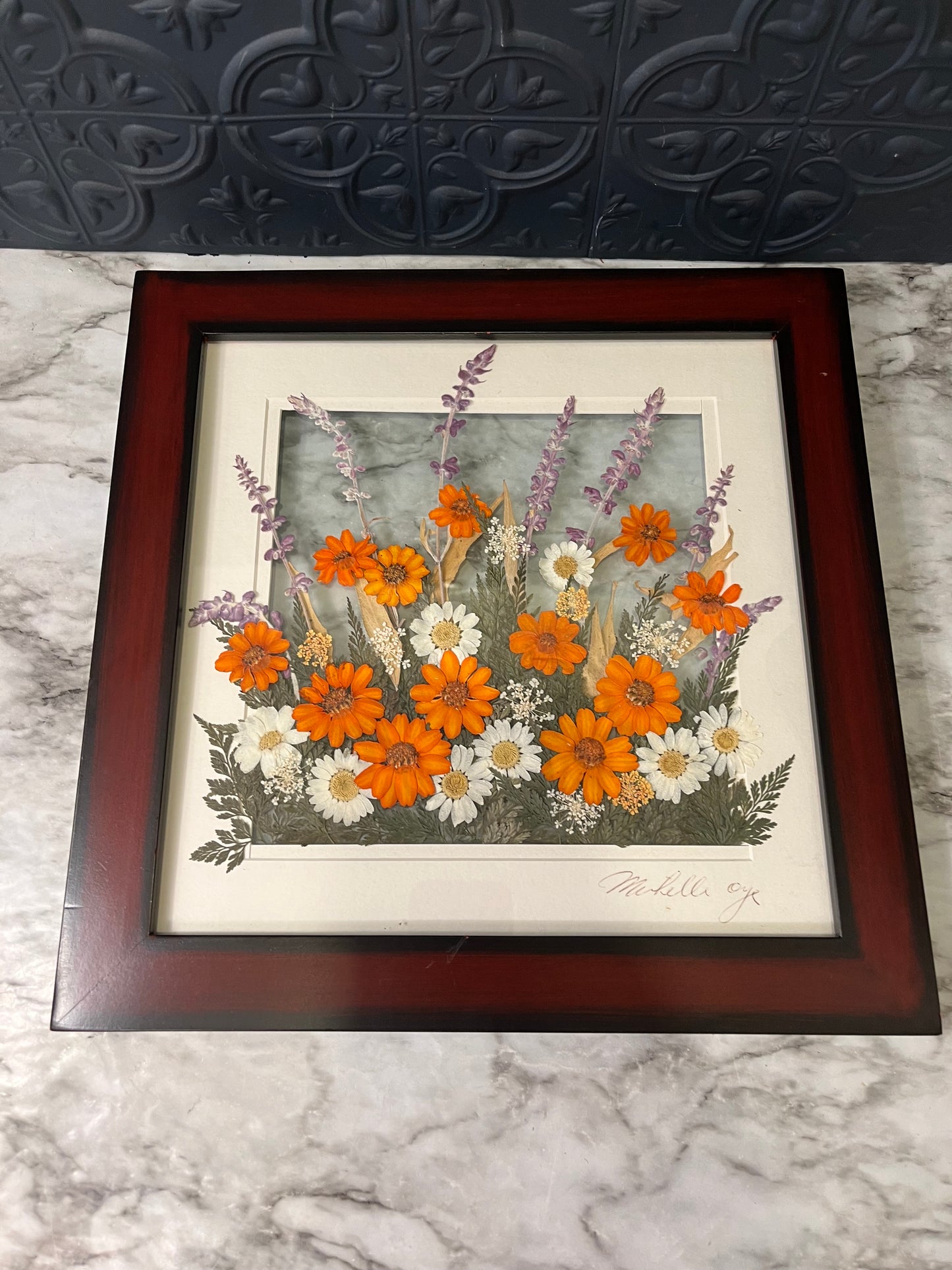Pressed Flower Picture Framed