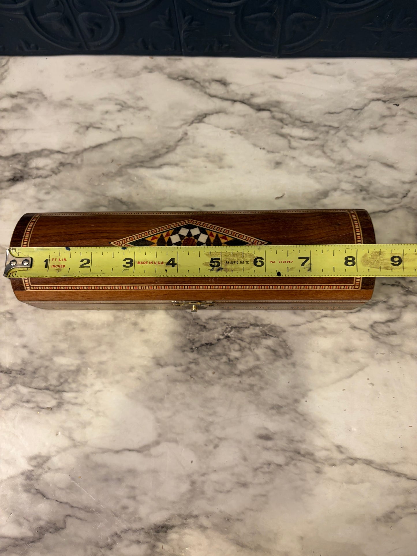 Long Narrow Mosaic Inlay Box