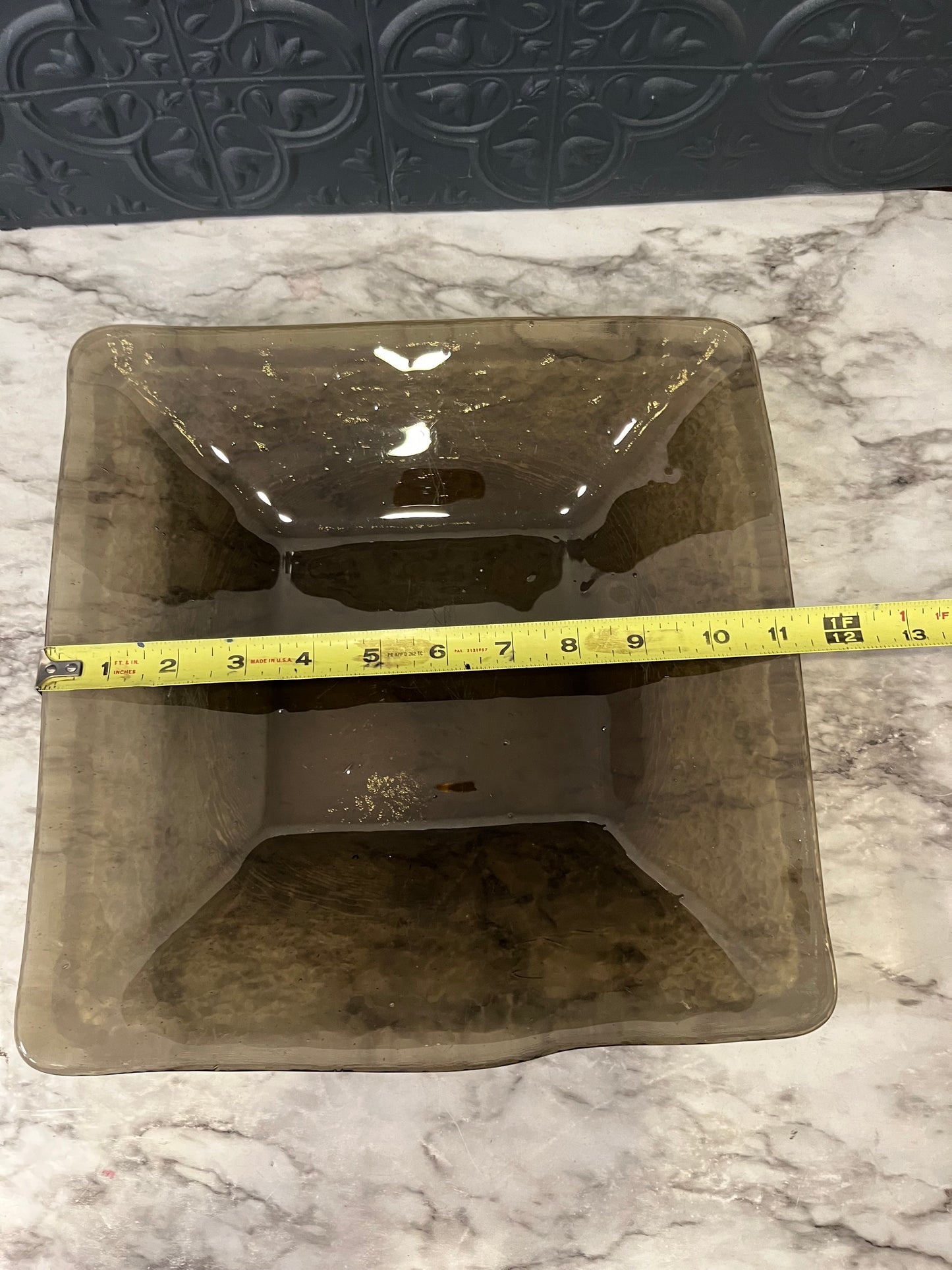Square Smoke glass Platter