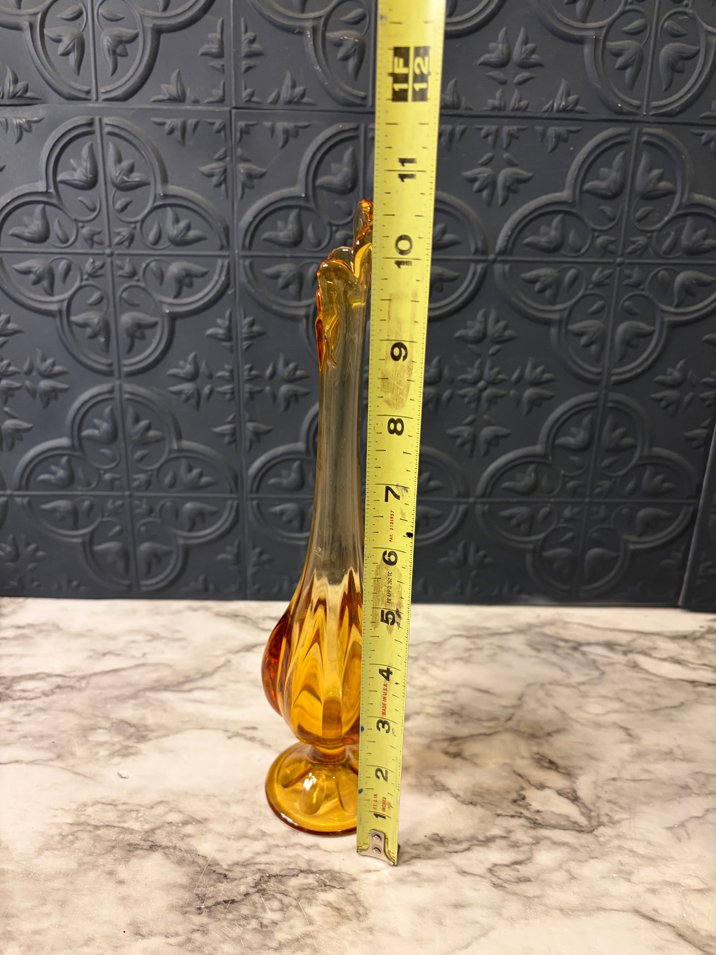 Amber Swung Vase 10.75"